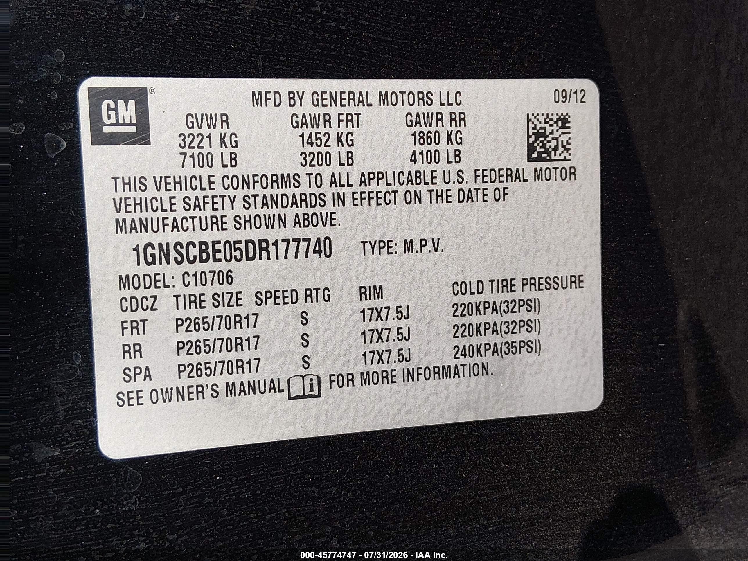 2013 Chevrolet Tahoe Lt Black vin: 1GNSCBE05DR177740