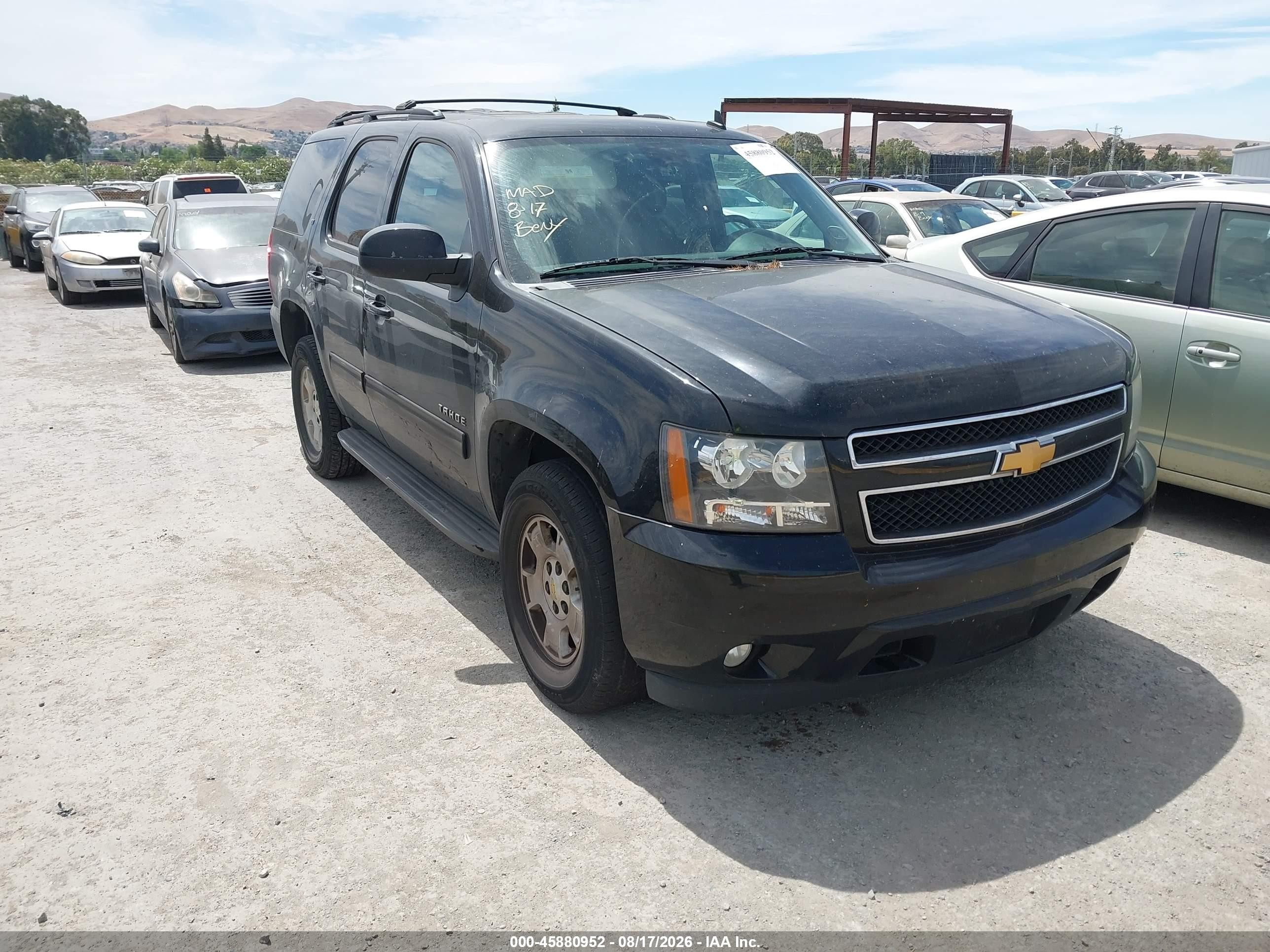 2013 Chevrolet Tahoe Lt Black vin: 1GNSCBE07DR119760