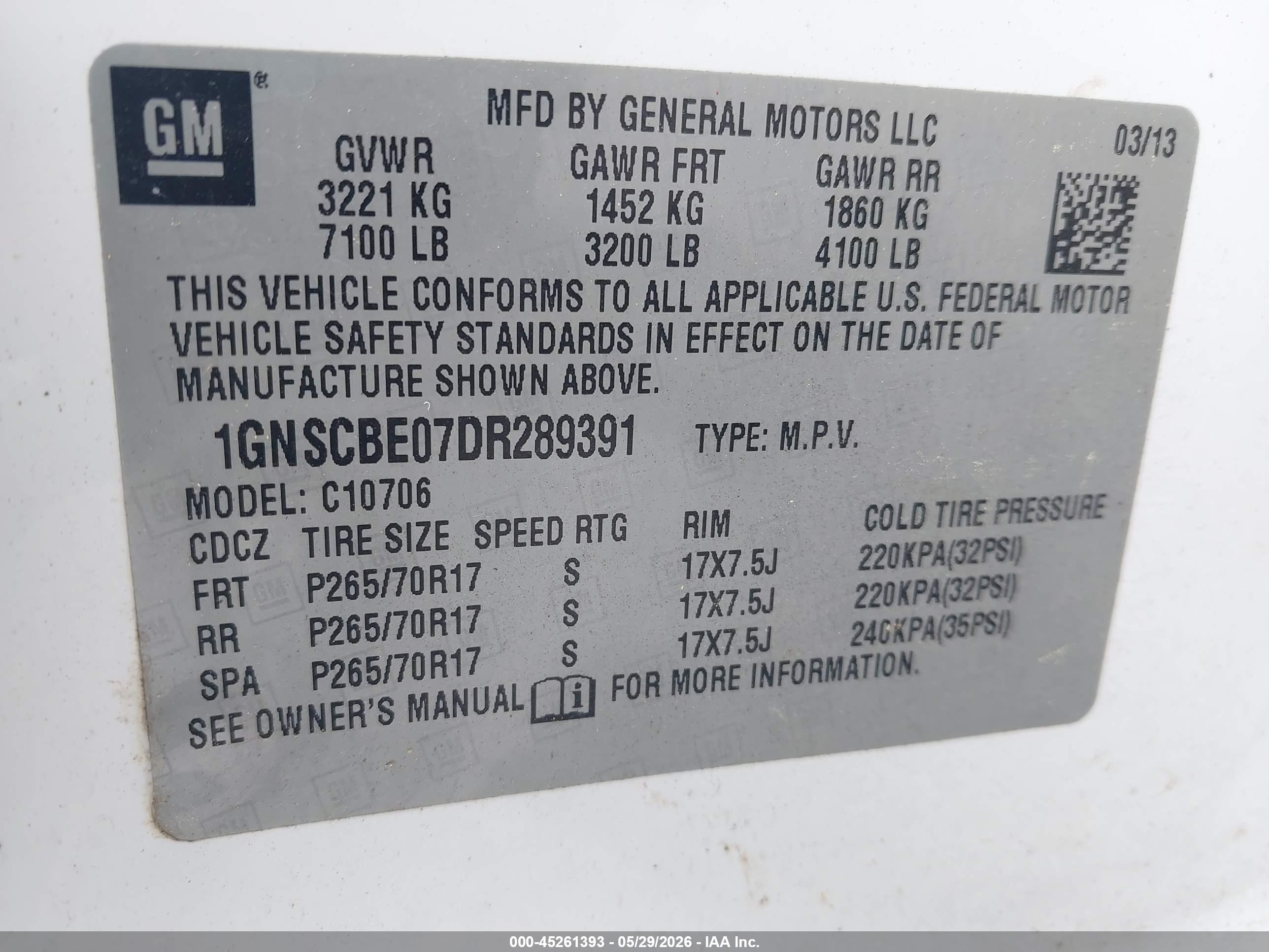 2013 Chevrolet Tahoe Lt White vin: 1GNSCBE07DR289391