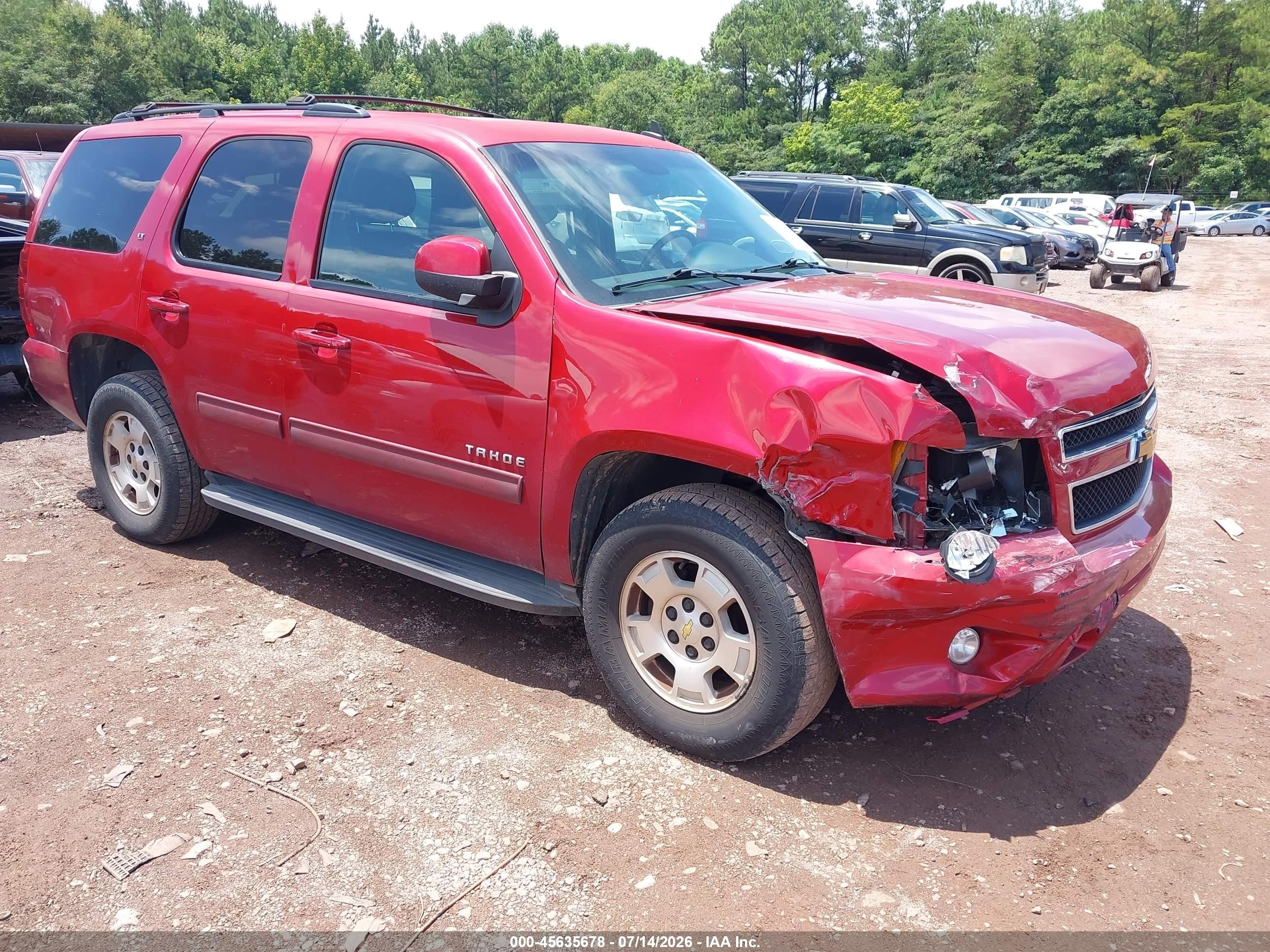 2014 Chevrolet Tahoe Lt Red vin: 1GNSCBE07ER236790