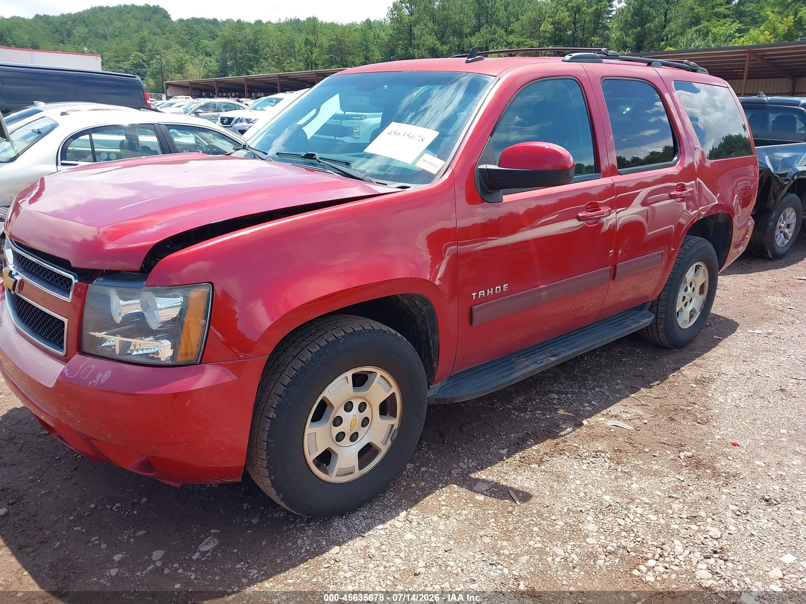 2014 Chevrolet Tahoe Lt Красный vin: 1GNSCBE07ER236790