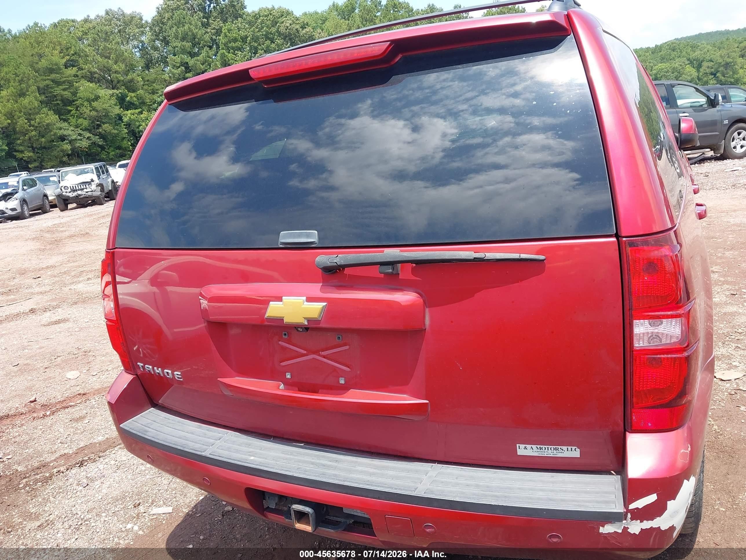 2014 Chevrolet Tahoe Lt Красный vin: 1GNSCBE07ER236790