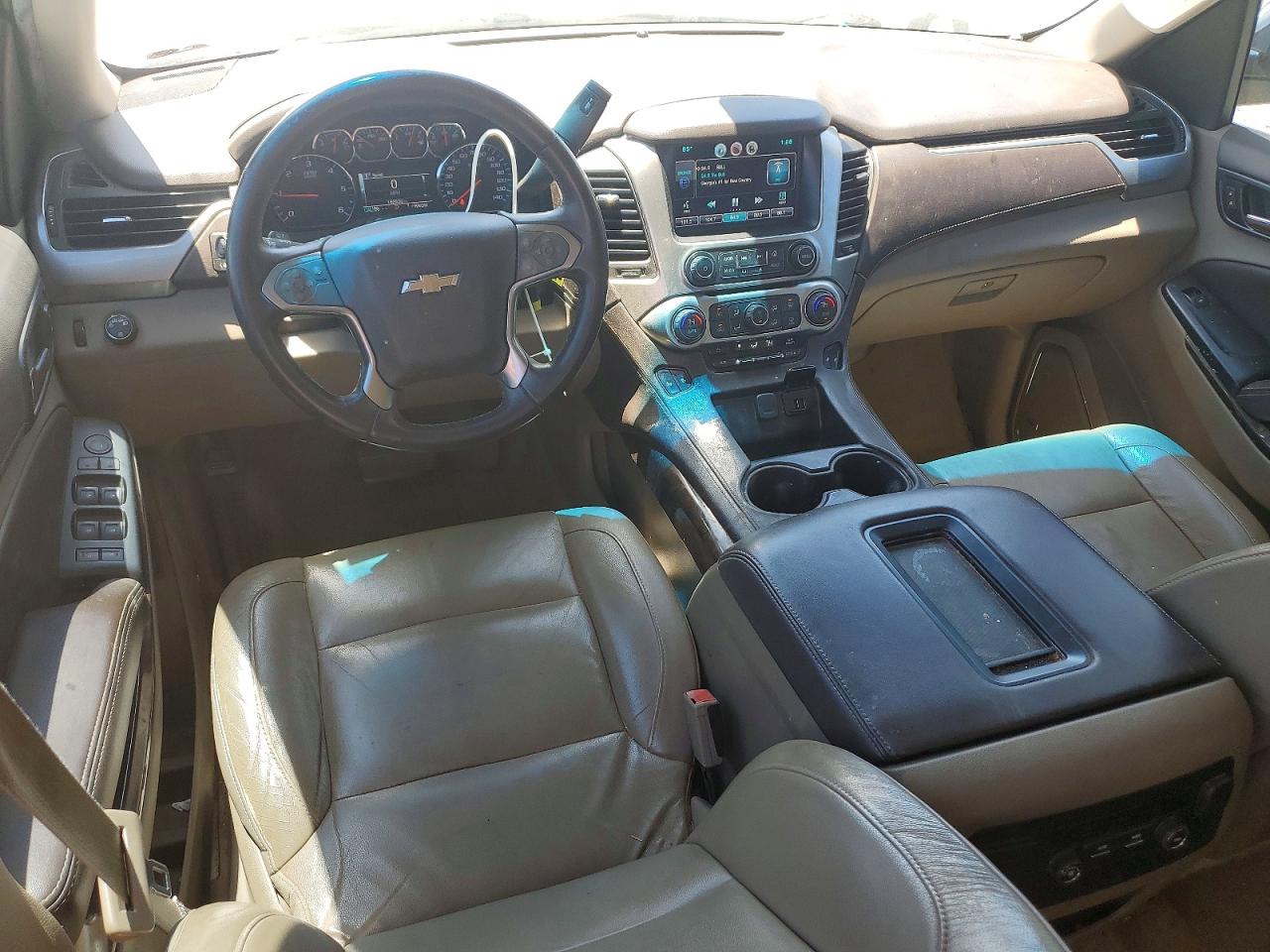 2015 Chevrolet Tahoe C1500 Lt White vin: 1GNSCBKC0FR554265