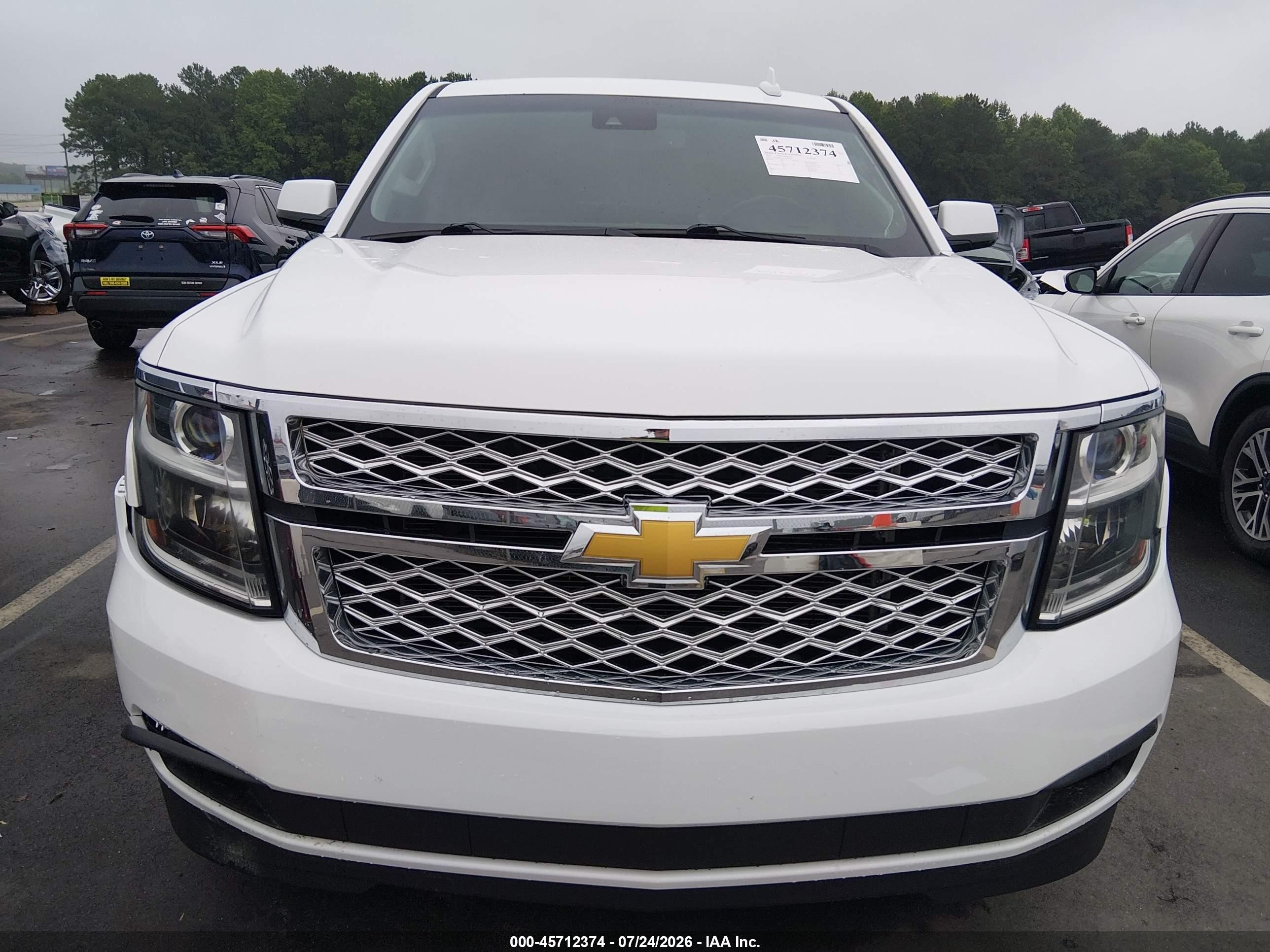 2015 Chevrolet Tahoe Lt White vin: 1GNSCBKC0FR641034