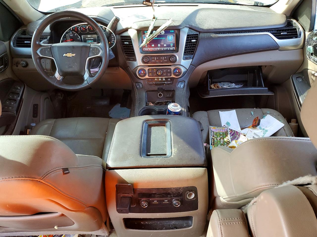 2015 Chevrolet Tahoe White vin: 1GNSCBKC1FR678335
