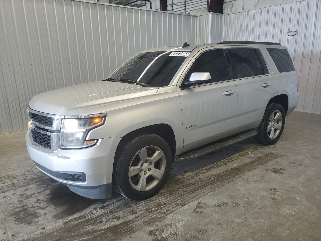 2015 Chevrolet Tahoe C1500 Lt Silver vin: 1GNSCBKC3FR168228 Damage: Front Bumper, Peeling, 9 To 10 Inches