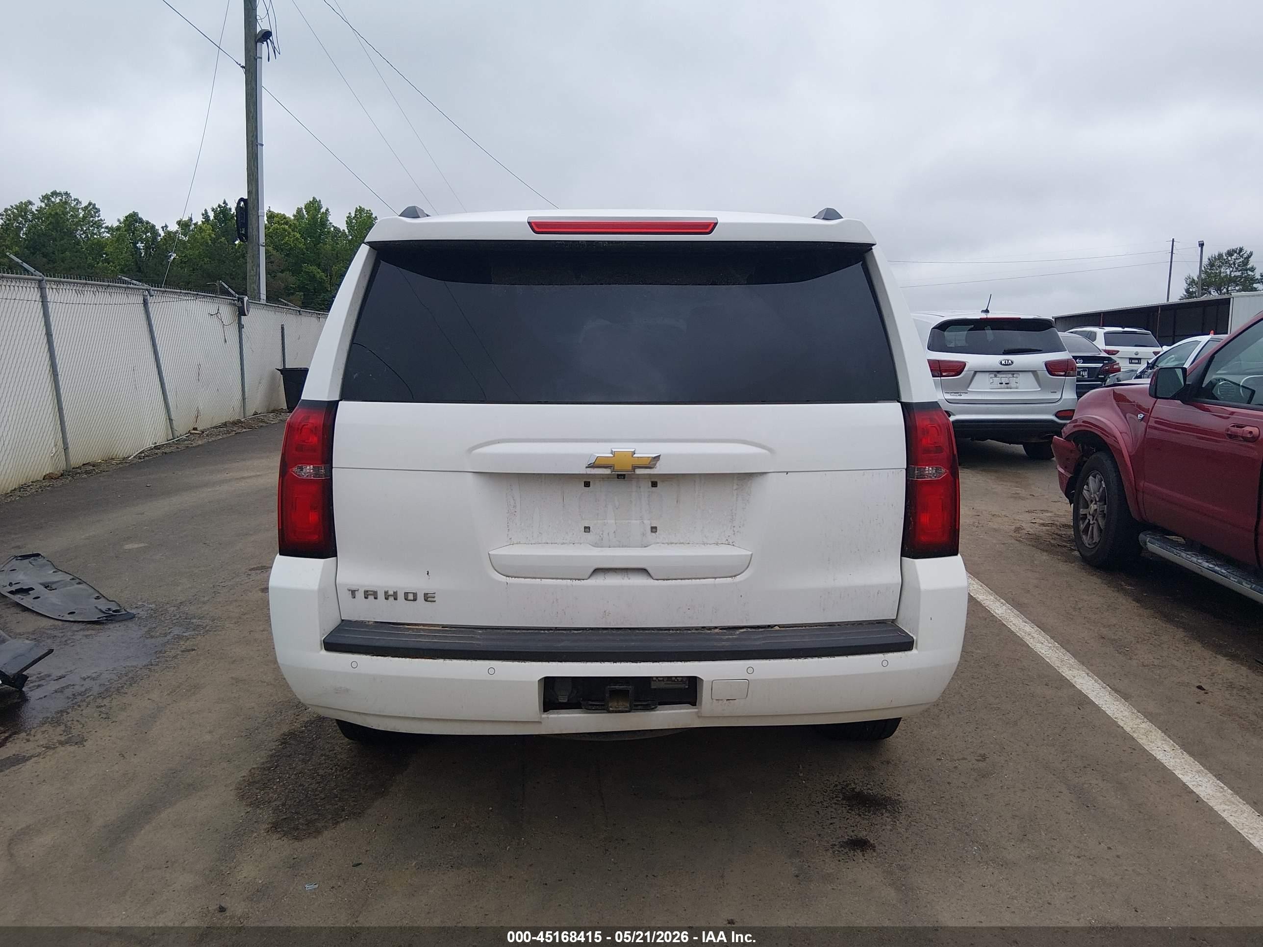 2015 Chevrolet Tahoe Lt White vin: 1GNSCBKC3FR553479