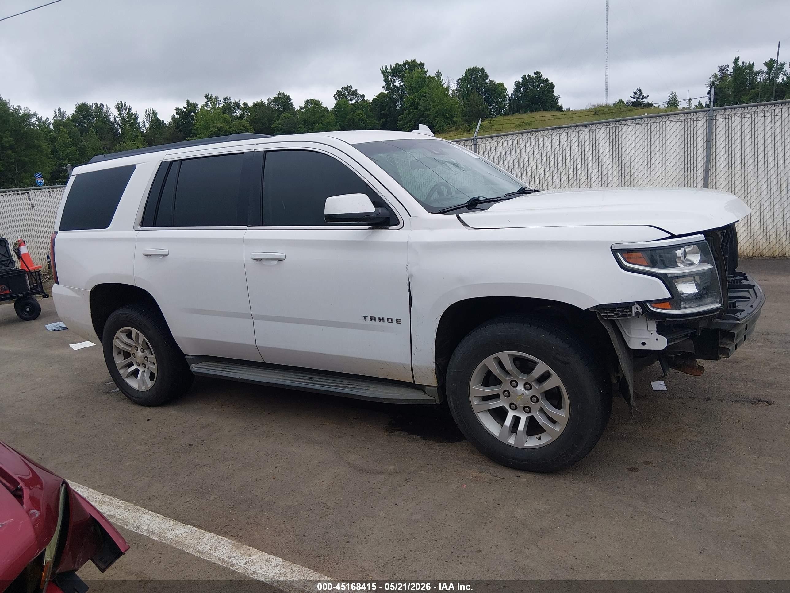 2015 Chevrolet Tahoe Lt White vin: 1GNSCBKC3FR553479