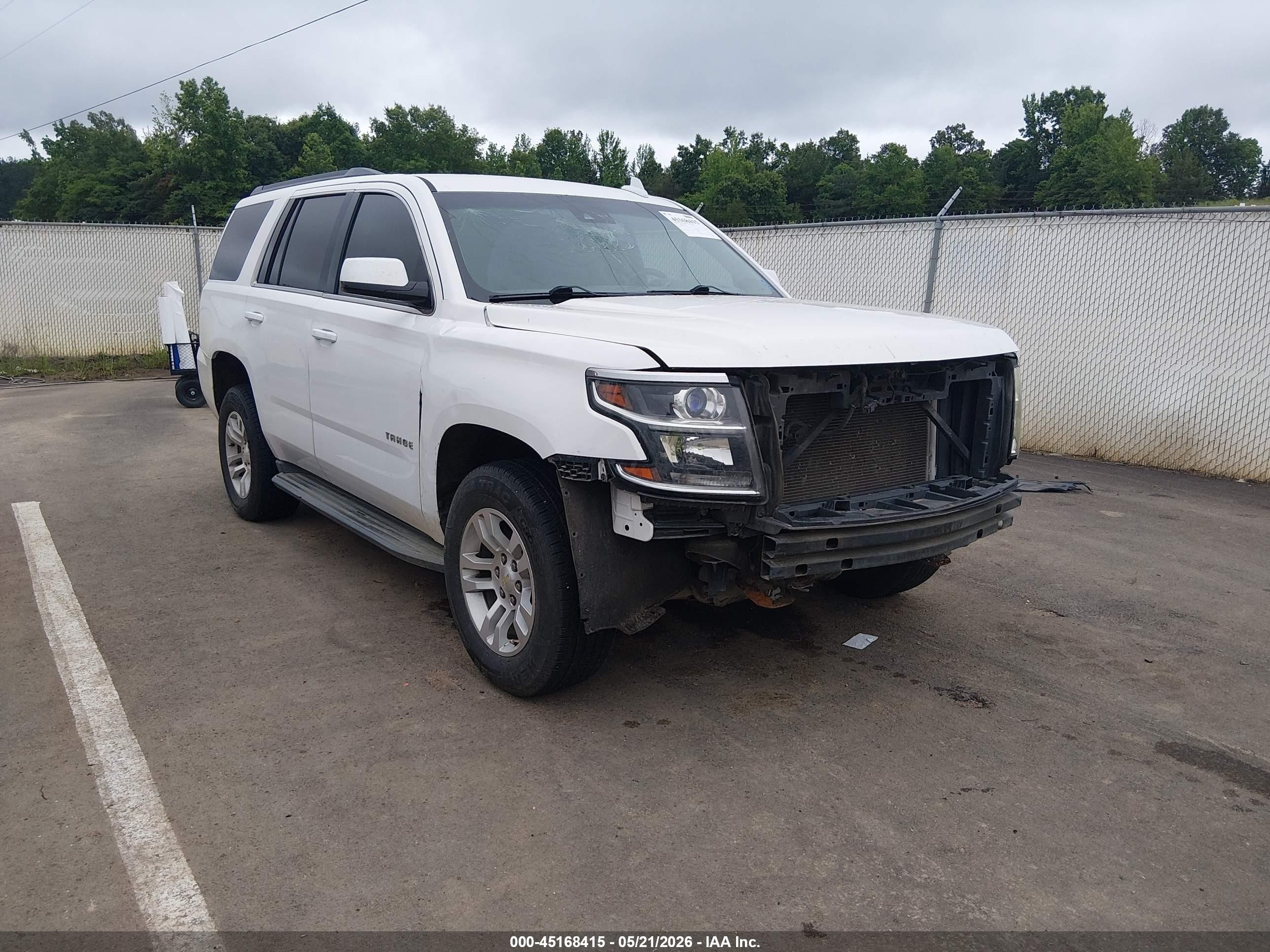 2015 Chevrolet Tahoe Lt White vin: 1GNSCBKC3FR553479