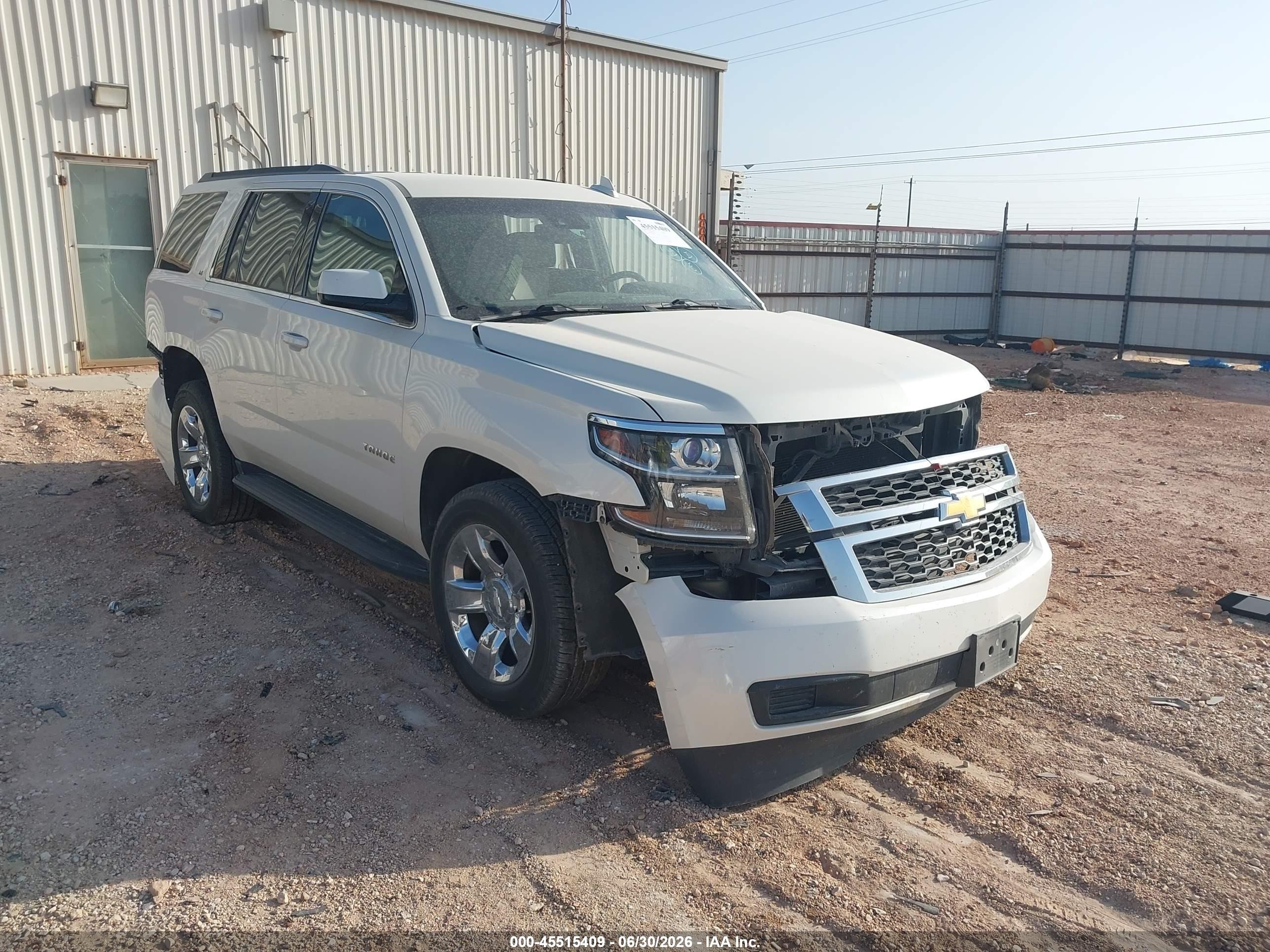 2015 Chevrolet Tahoe Lt White vin: 1GNSCBKC3FR686534