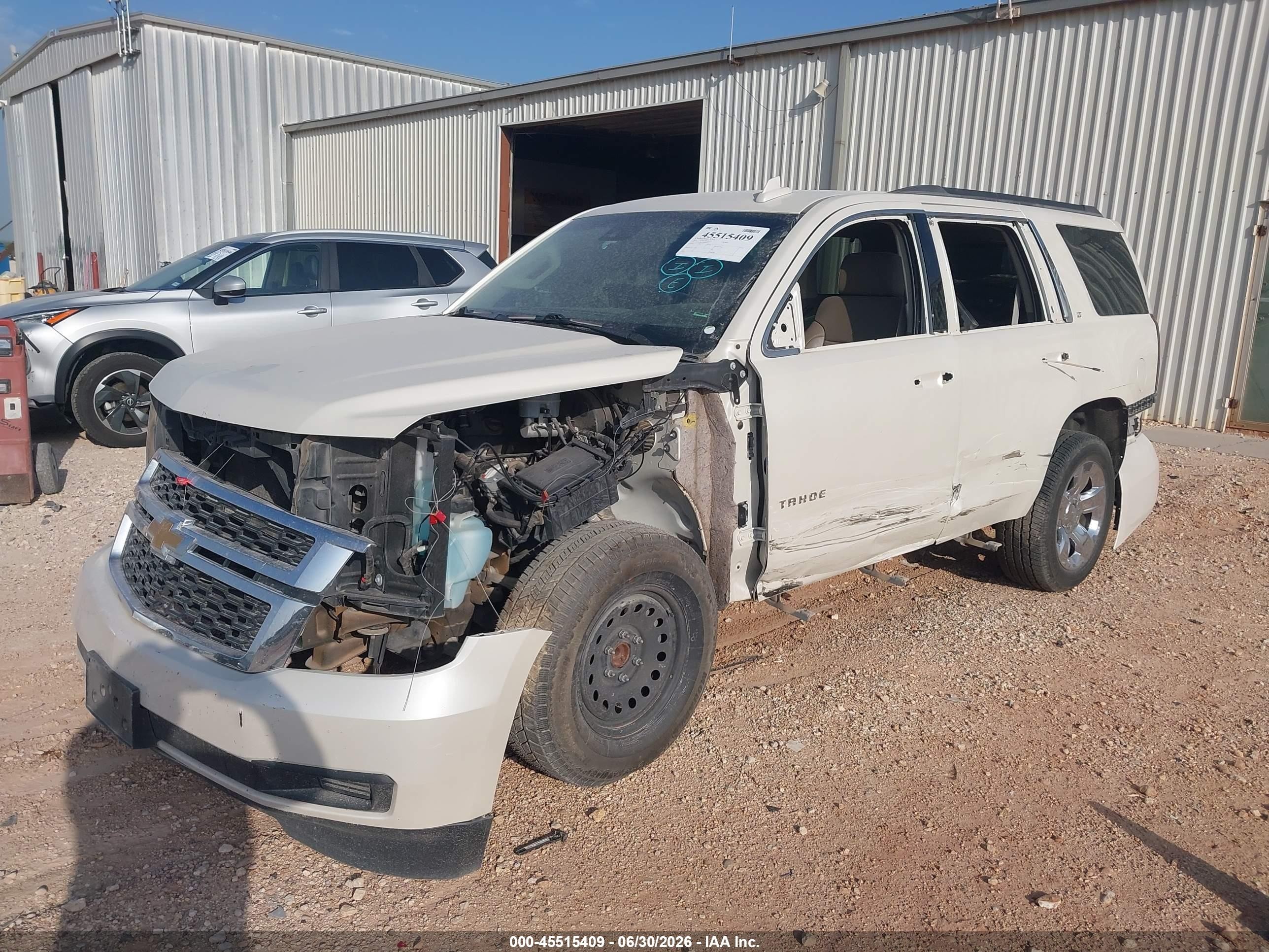 2015 Chevrolet Tahoe Lt White vin: 1GNSCBKC3FR686534