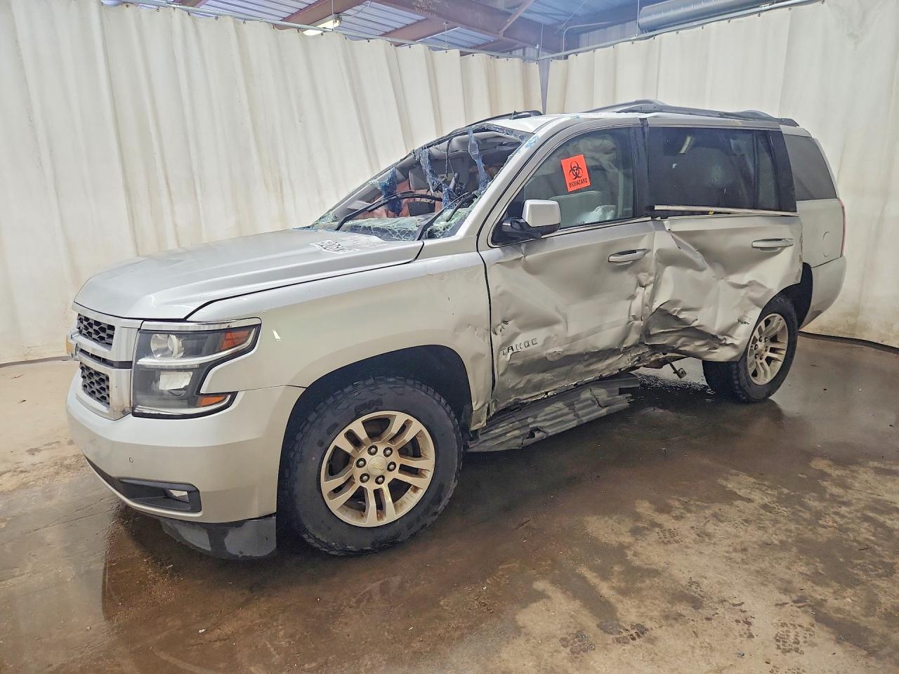 2015 Chevrolet Tahoe C1500 Lt Silver vin: 1GNSCBKC4FR173759