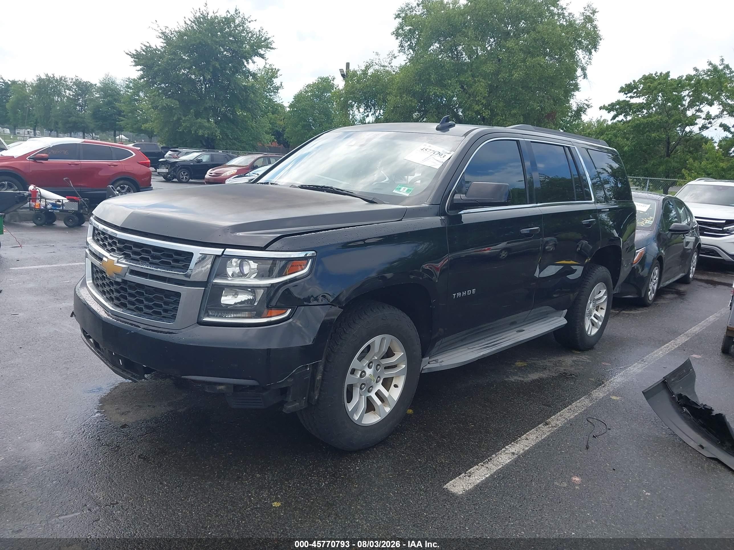 2015 Chevrolet Tahoe Lt Black vin: 1GNSCBKC4FR584501