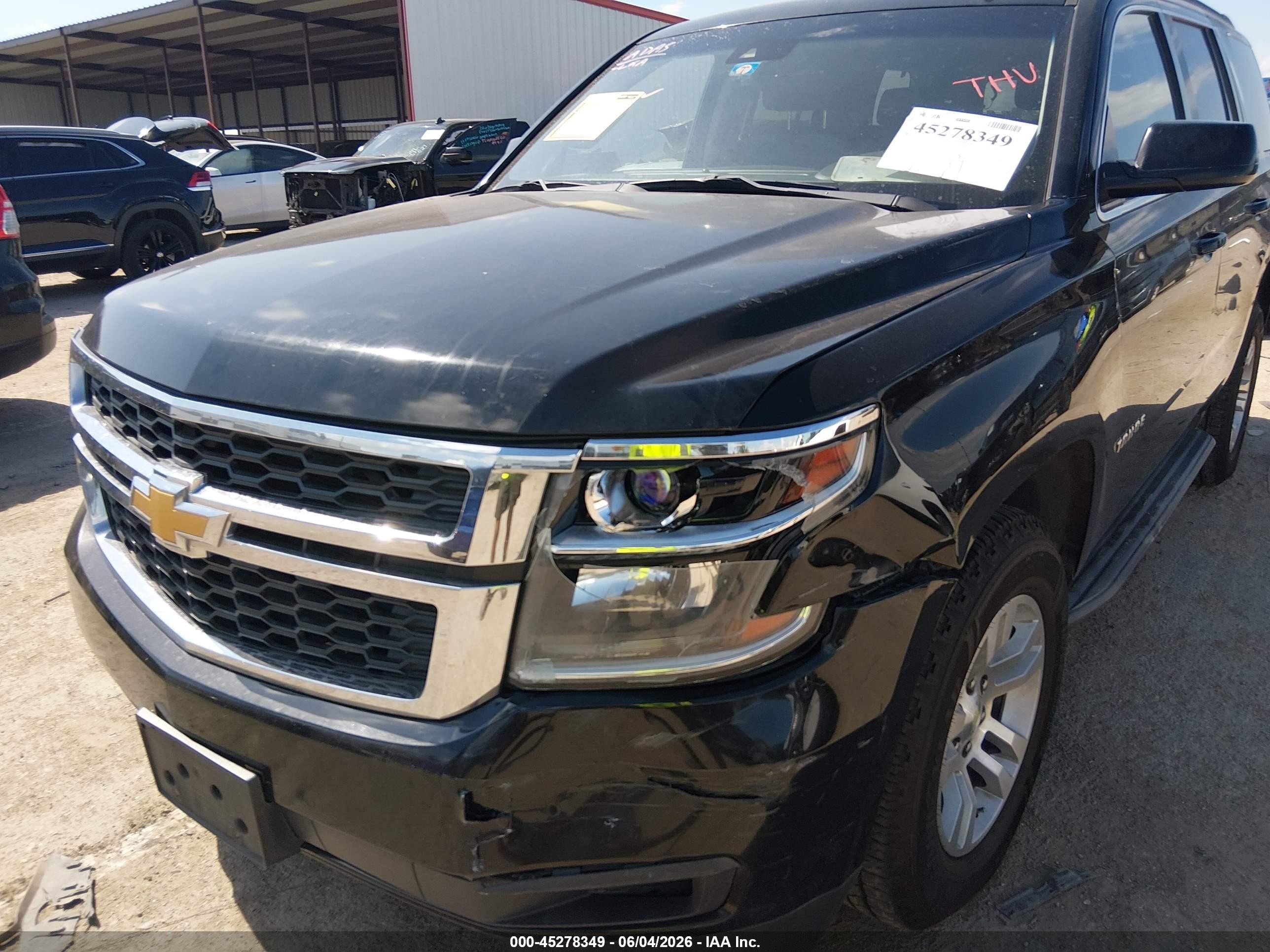 2015 Chevrolet Tahoe Lt Black vin: 1GNSCBKC4FR698899