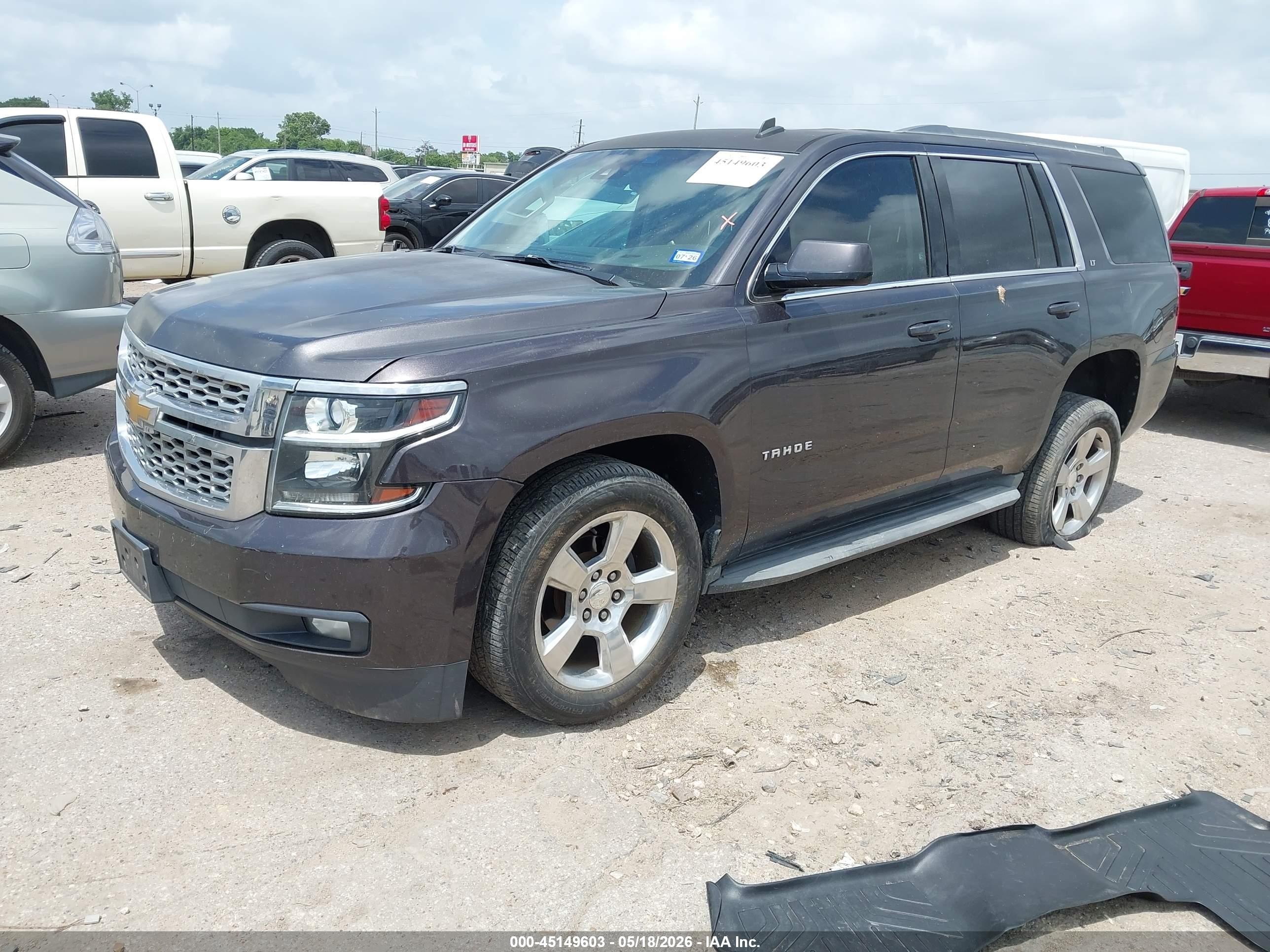 2015 Chevrolet Tahoe Lt Gray vin: 1GNSCBKC5FR124215