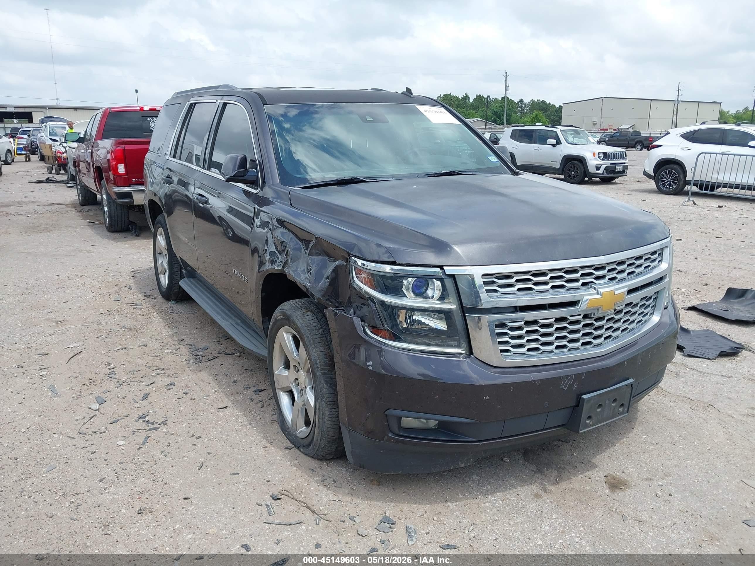 2015 Chevrolet Tahoe Lt Gray vin: 1GNSCBKC5FR124215