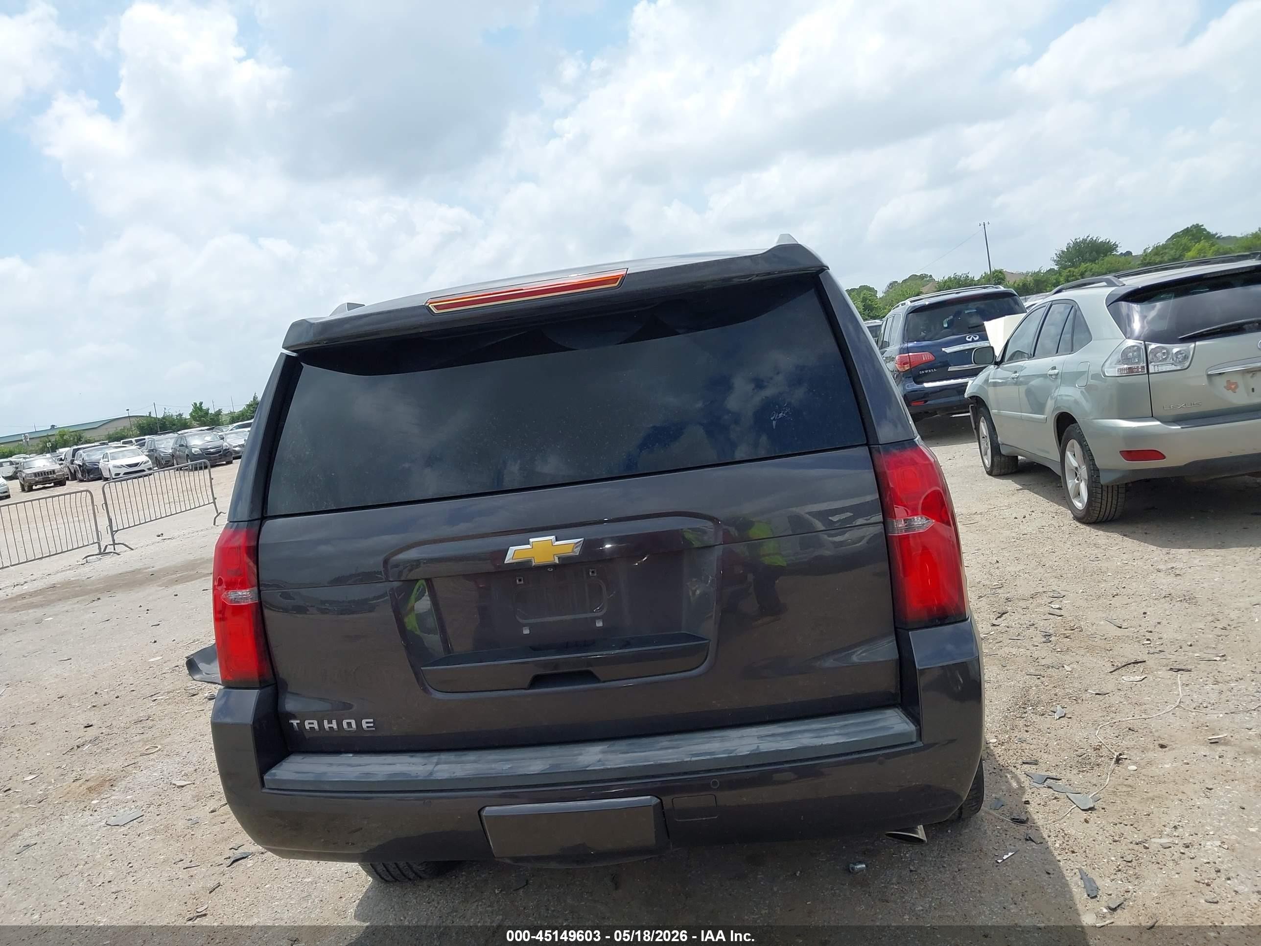 2015 Chevrolet Tahoe Lt Gray vin: 1GNSCBKC5FR124215