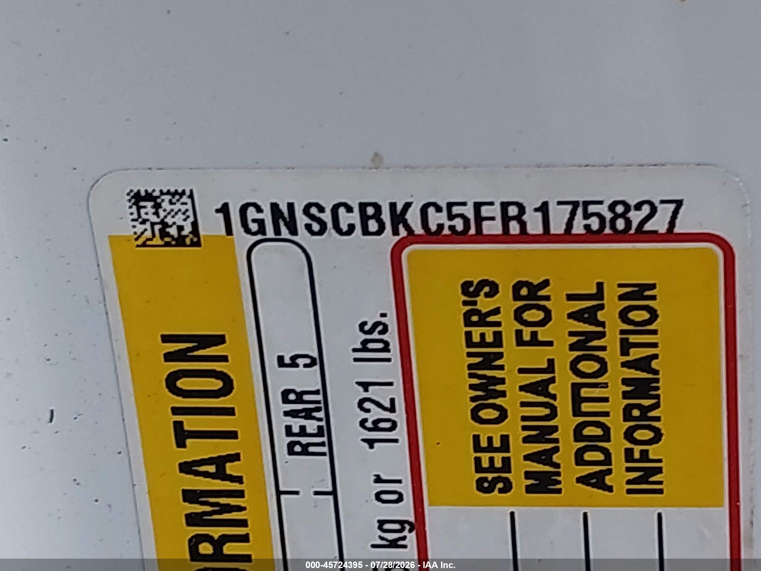 2015 Chevrolet Tahoe Lt Белый vin: 1GNSCBKC5FR175827