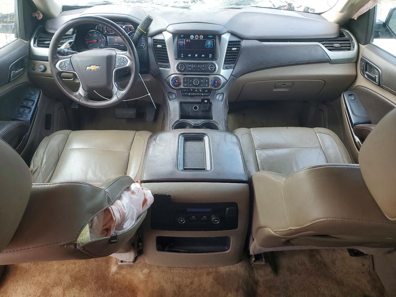 2015 Chevrolet Tahoe C1500 Lt White vin: 1GNSCBKC5FR233953