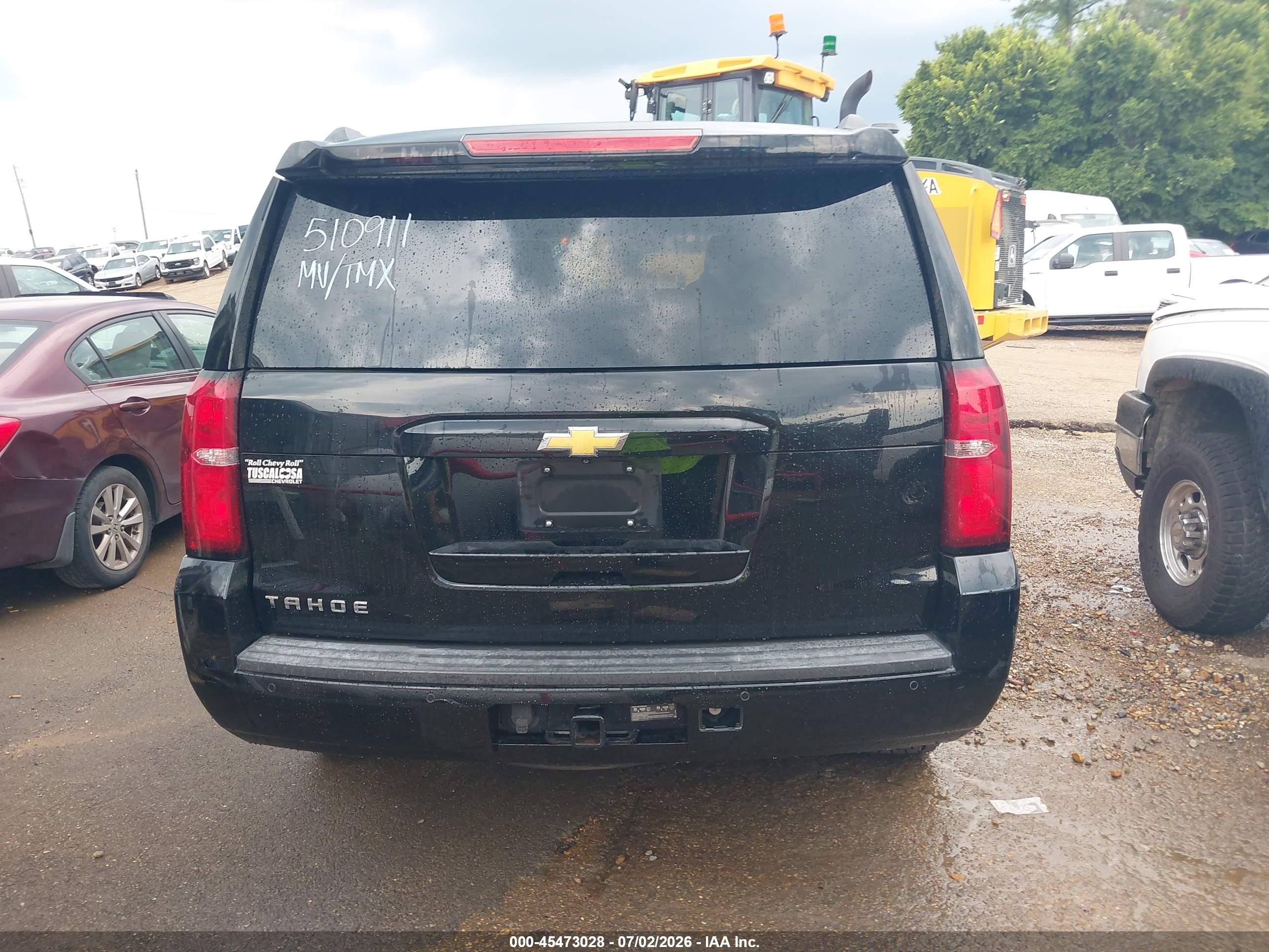 2015 Chevrolet Tahoe Lt Black vin: 1GNSCBKC5FR510911