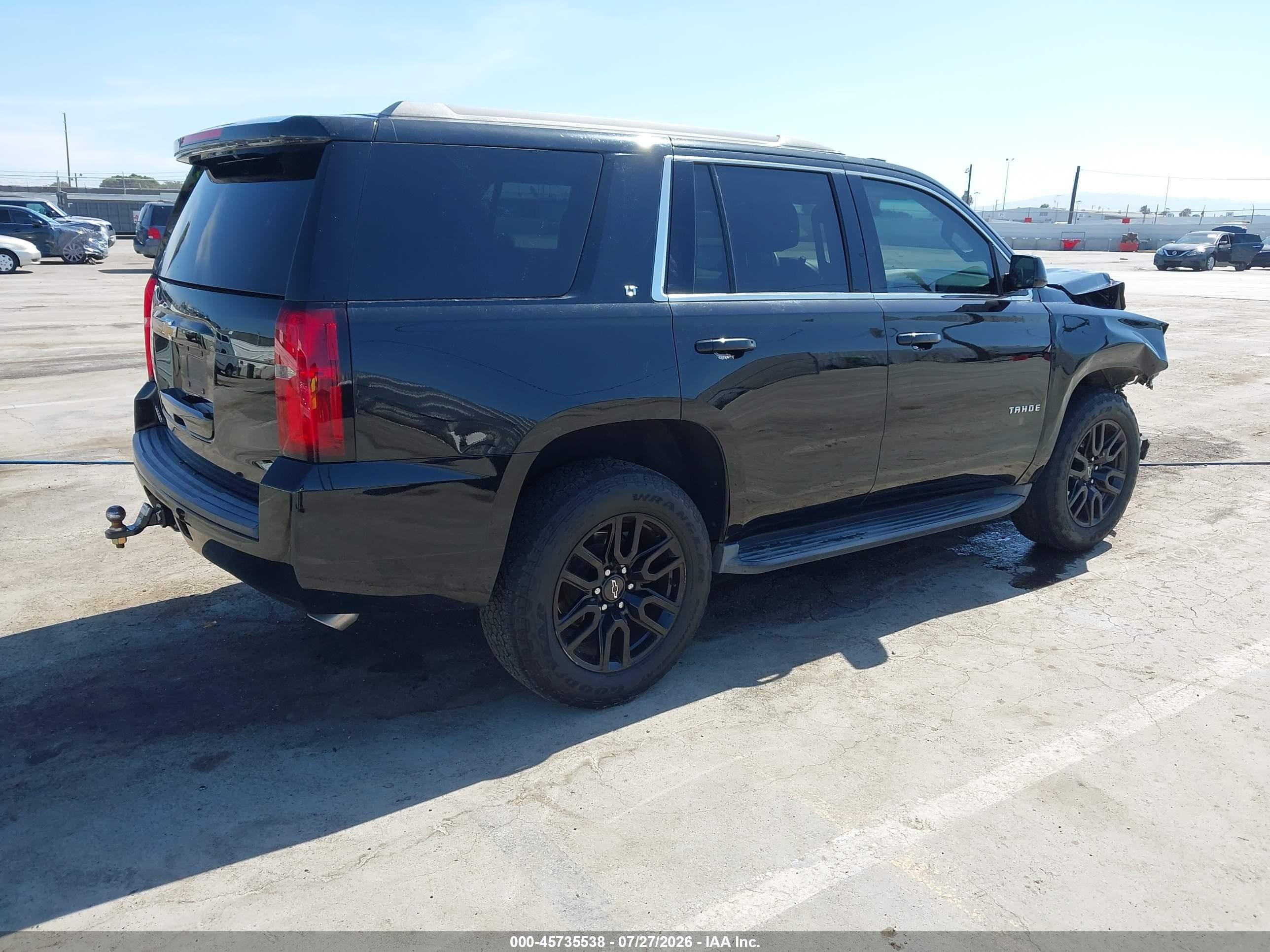 2016 Chevrolet Tahoe Lt Черный vin: 1GNSCBKC5GR338476