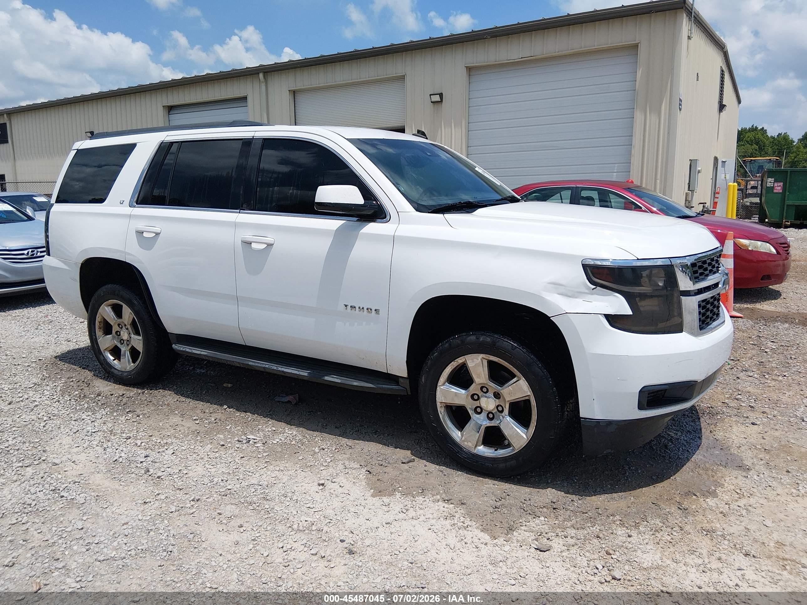 2015 Chevrolet Tahoe Lt White vin: 1GNSCBKC6FR162908