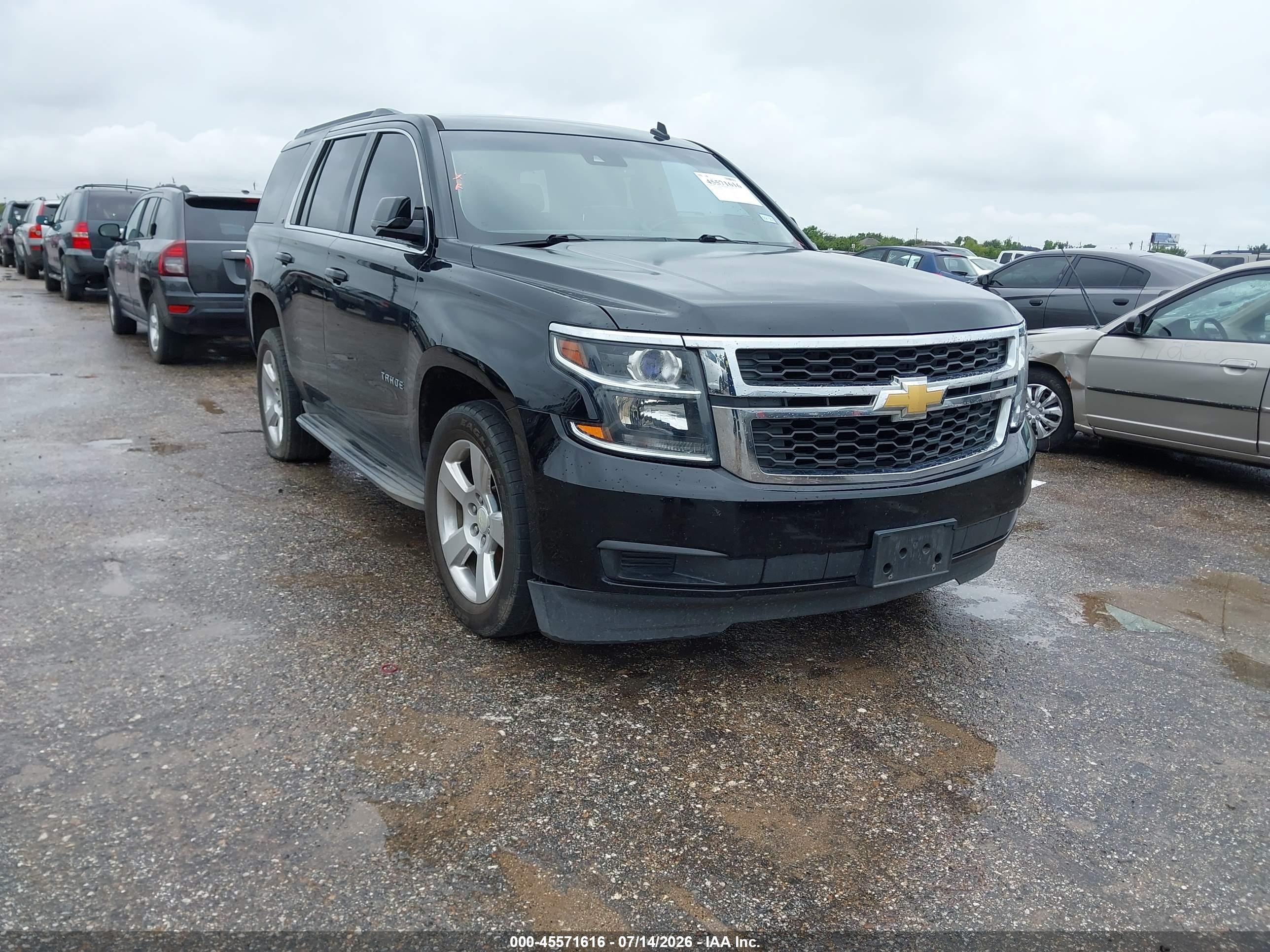 2015 Chevrolet Tahoe Lt Black vin: 1GNSCBKC7FR155076