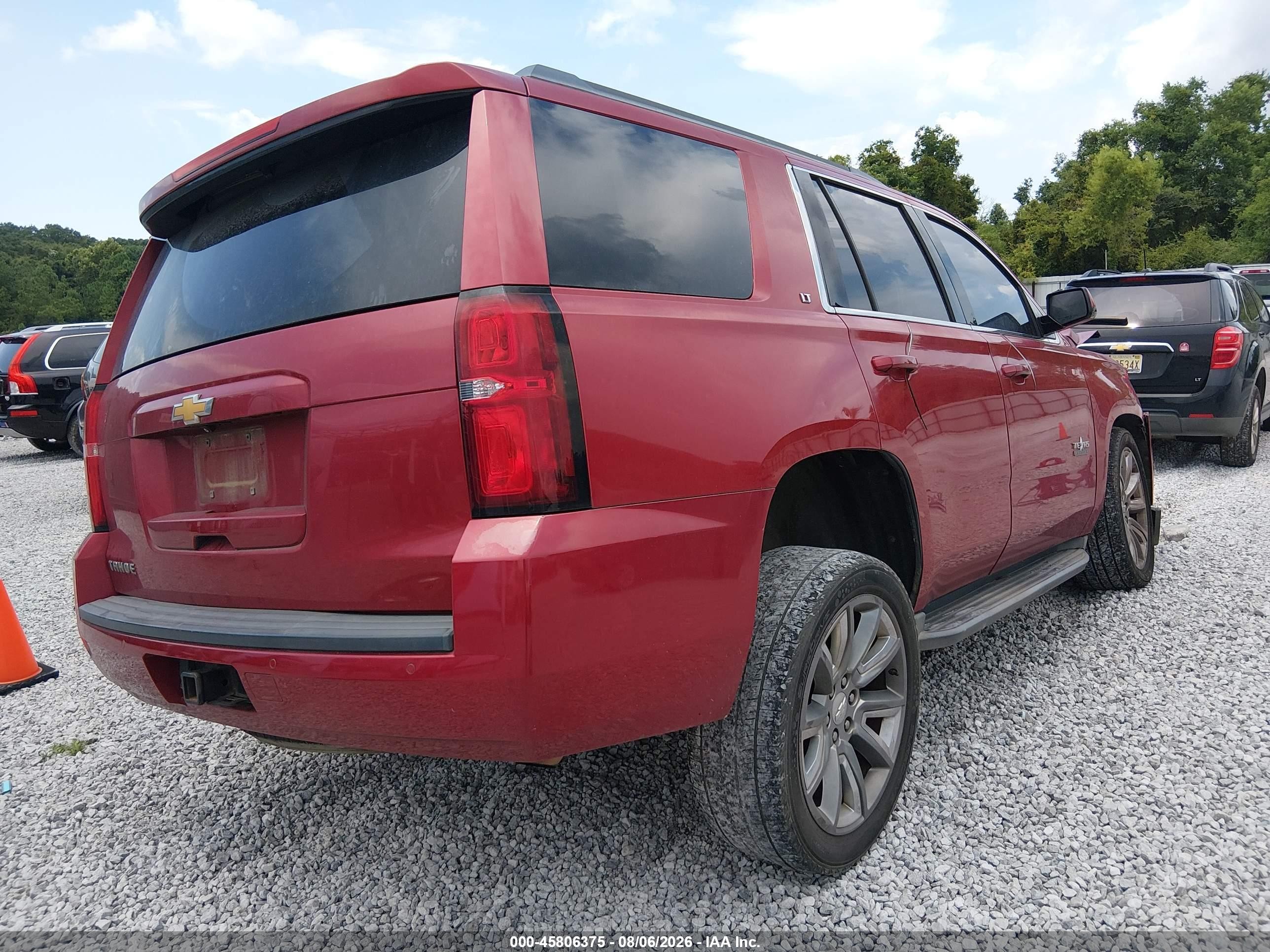 2015 Chevrolet Tahoe Lt Red vin: 1GNSCBKC7FR647784