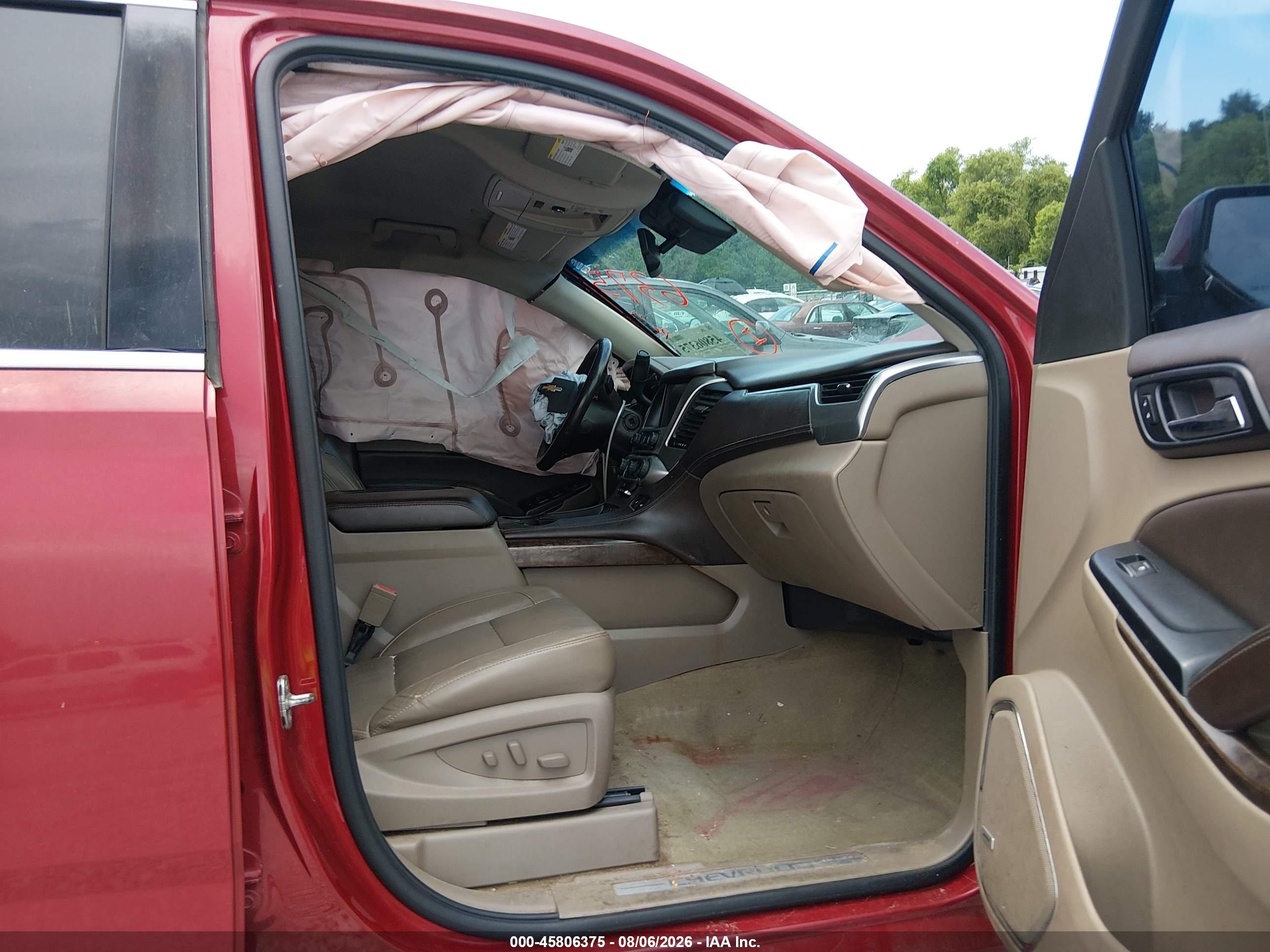 2015 Chevrolet Tahoe Lt Red vin: 1GNSCBKC7FR647784