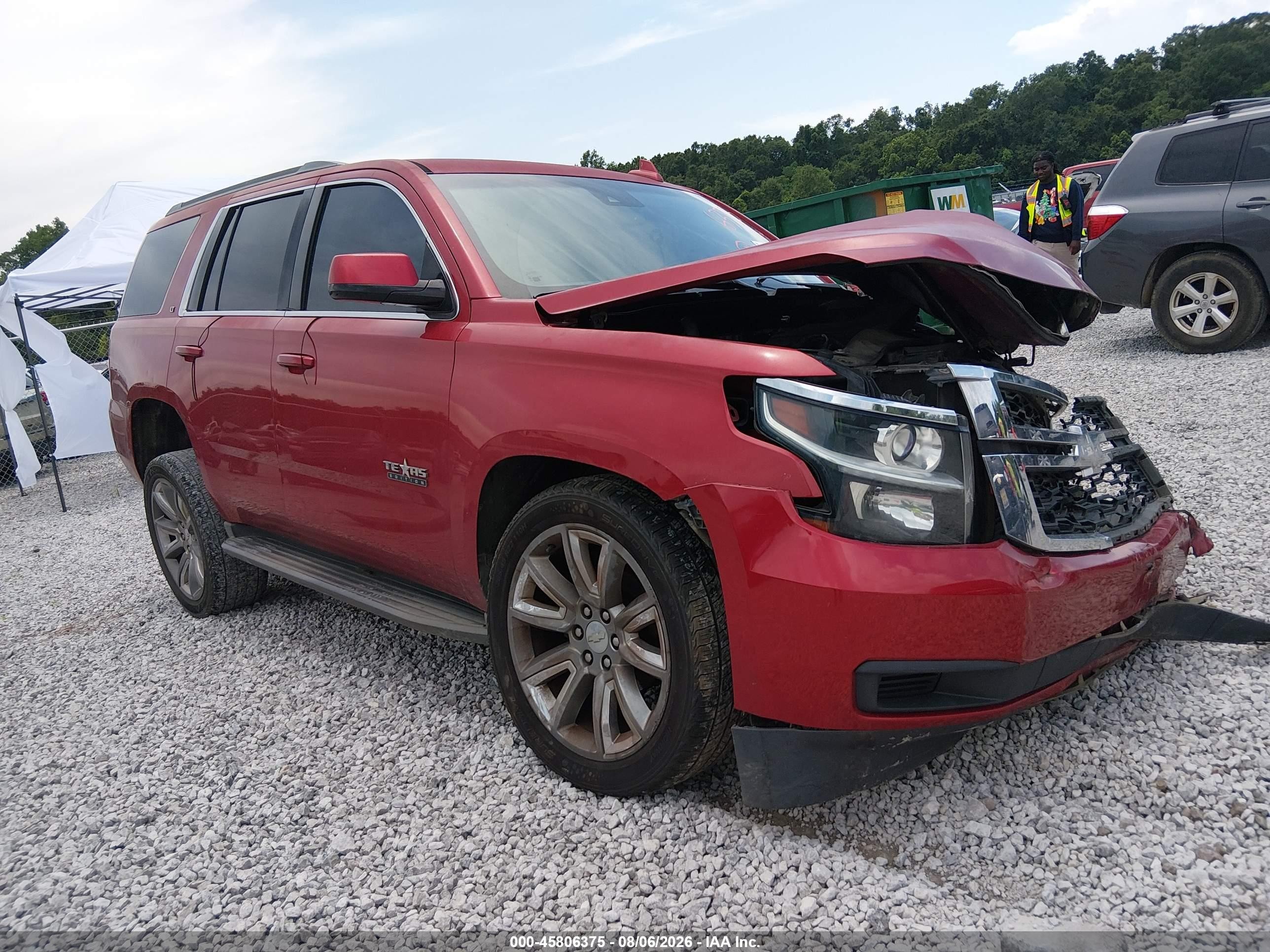 2015 Chevrolet Tahoe Lt Red vin: 1GNSCBKC7FR647784