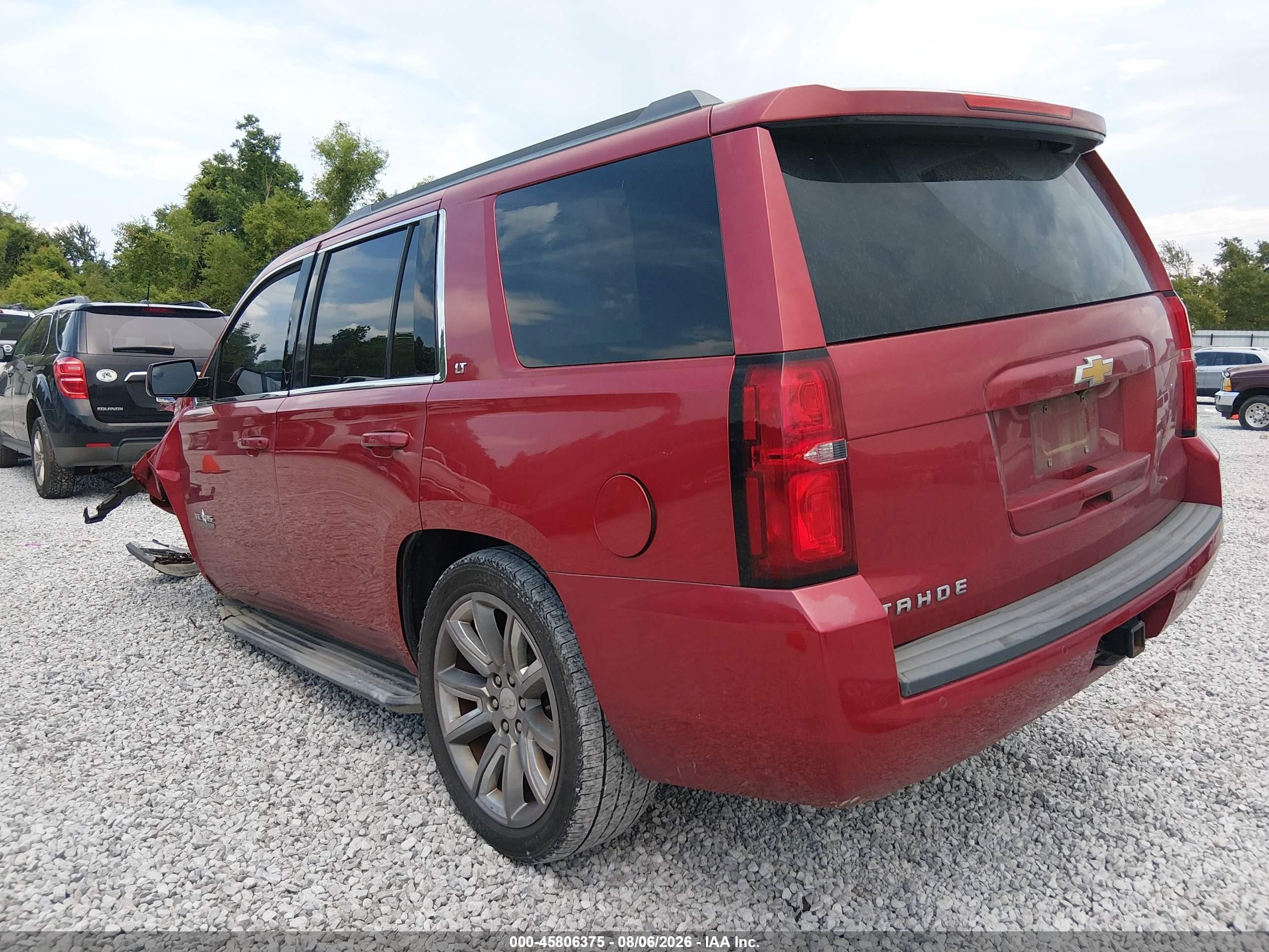 2015 Chevrolet Tahoe Lt Red vin: 1GNSCBKC7FR647784