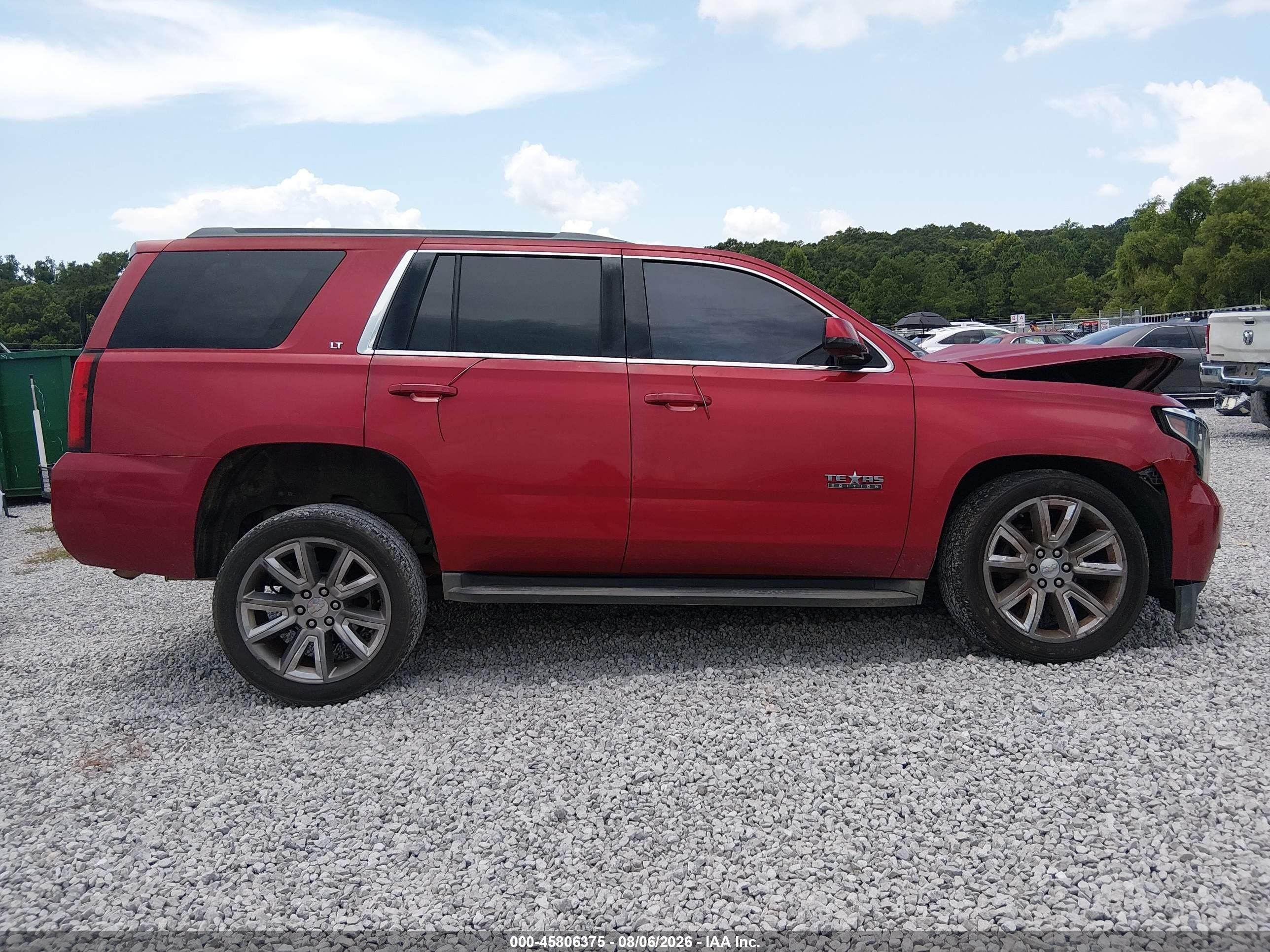 2015 Chevrolet Tahoe Lt Red vin: 1GNSCBKC7FR647784