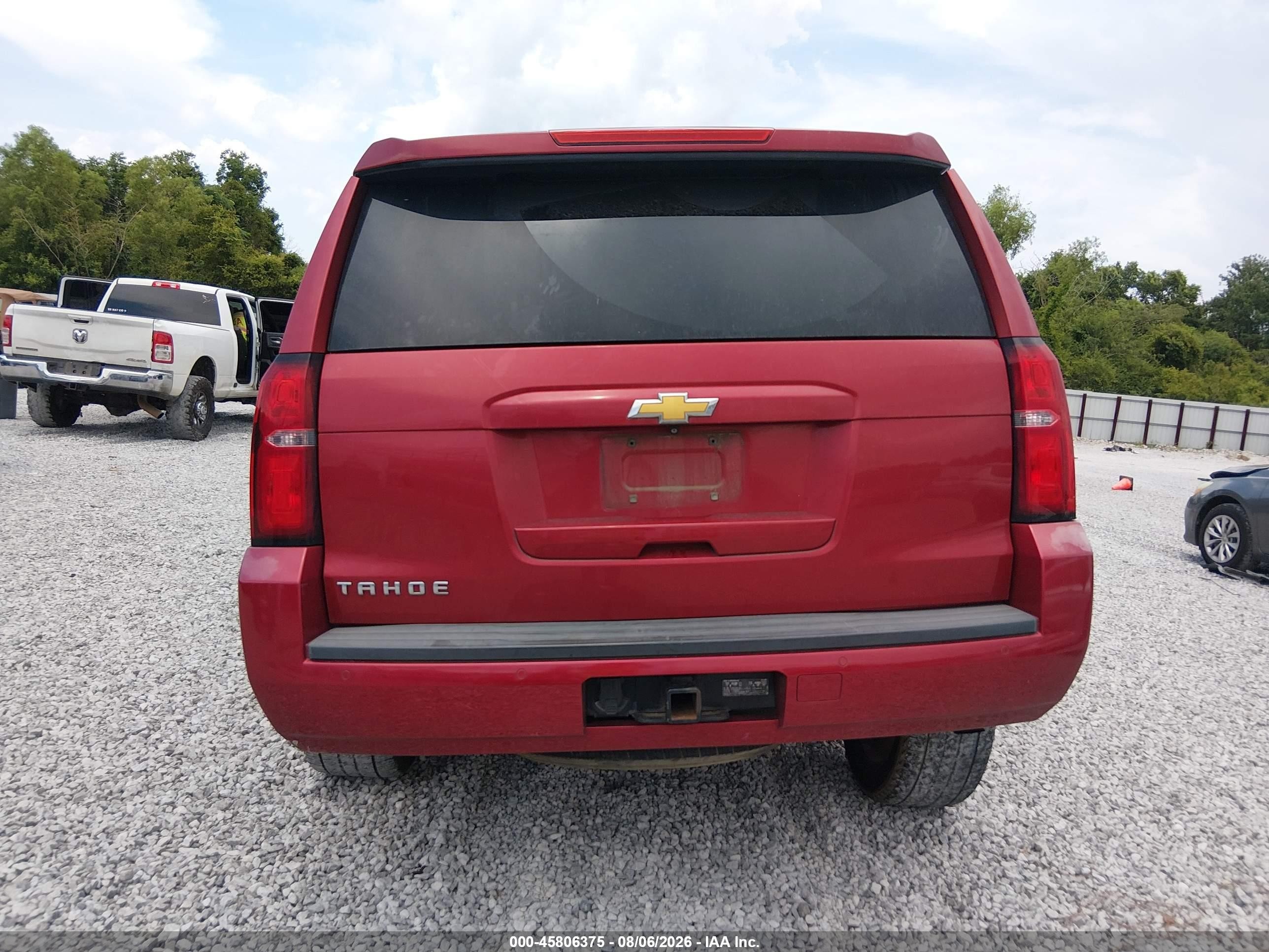 2015 Chevrolet Tahoe Lt Red vin: 1GNSCBKC7FR647784