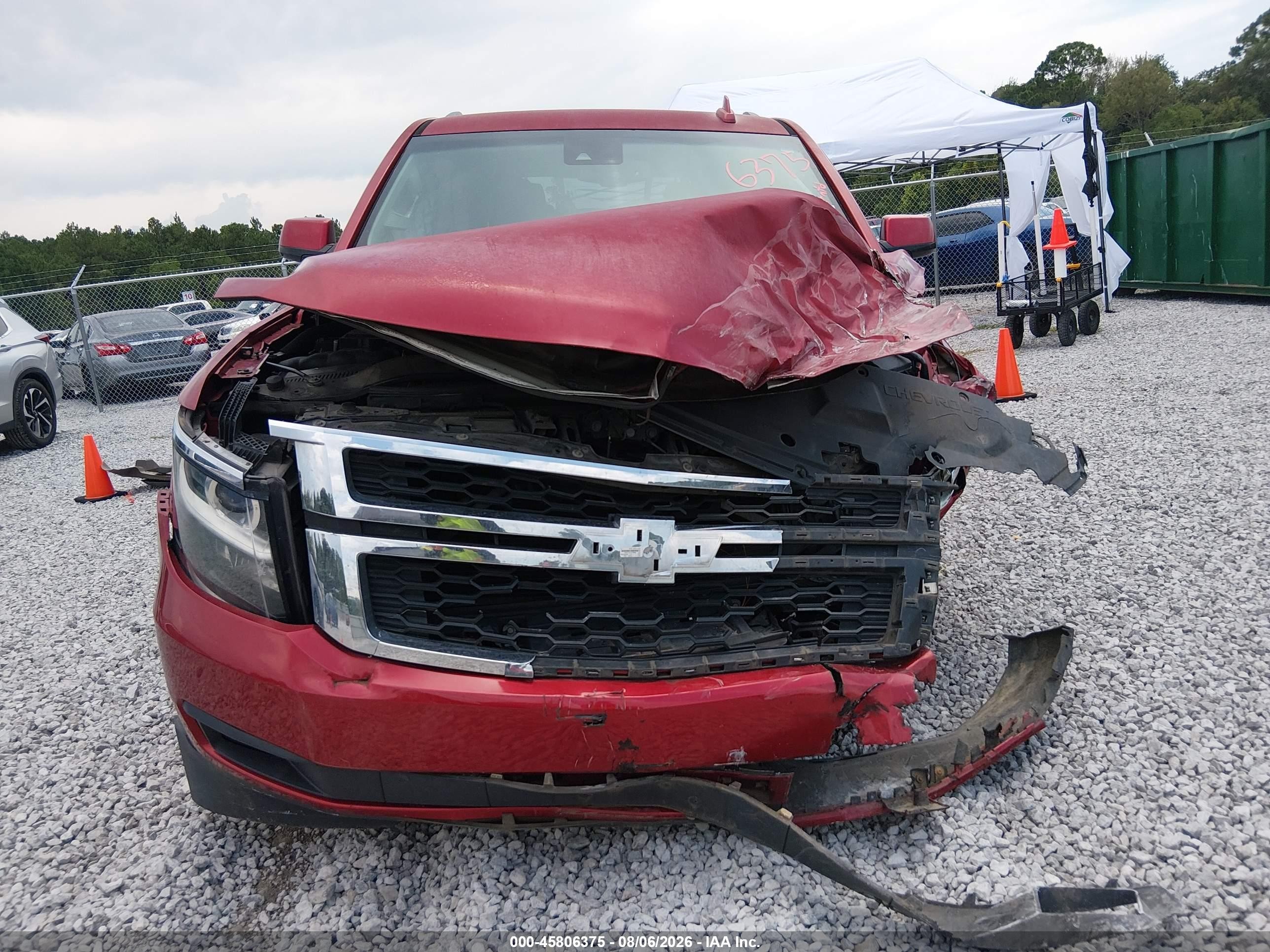 2015 Chevrolet Tahoe Lt Red vin: 1GNSCBKC7FR647784