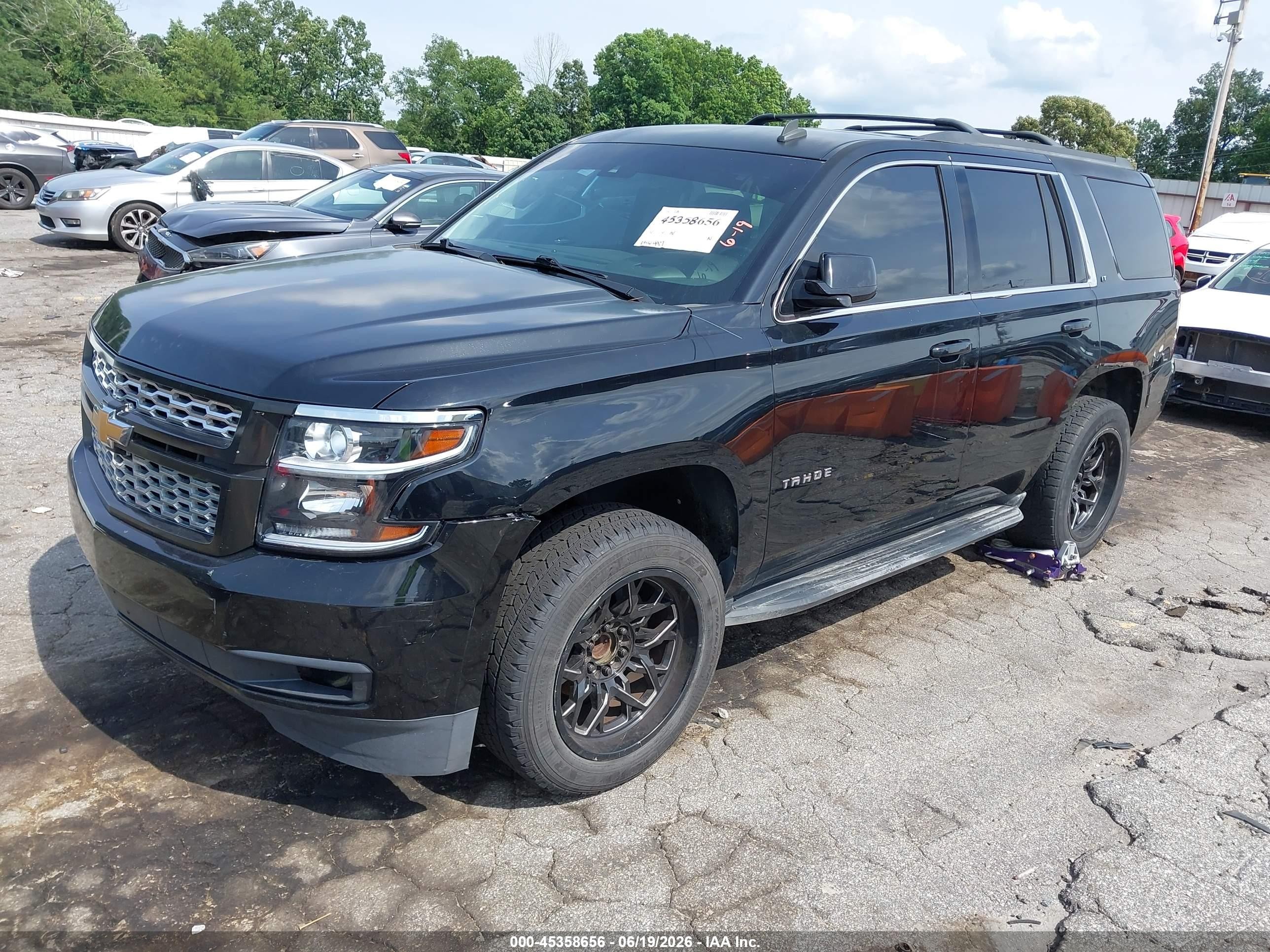 2015 Chevrolet Tahoe Lt Black vin: 1GNSCBKC9FR171862
