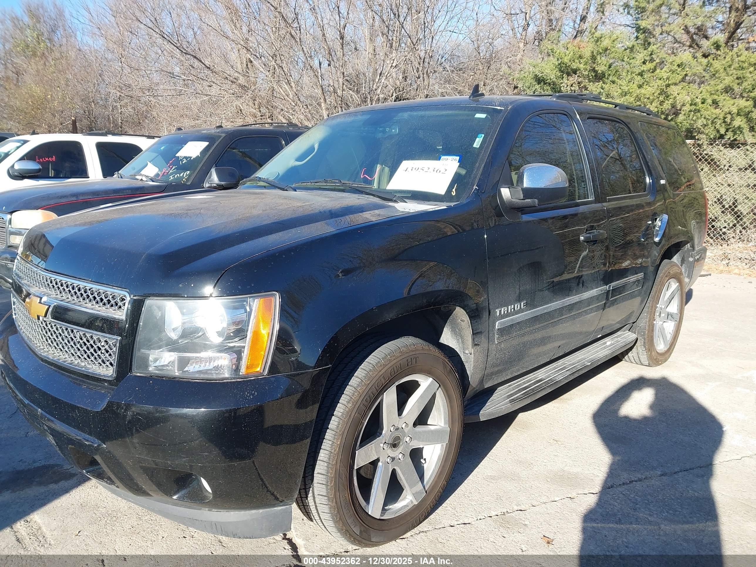2013 Chevrolet Tahoe Ltz Black vin: 1GNSCCE01DR356847