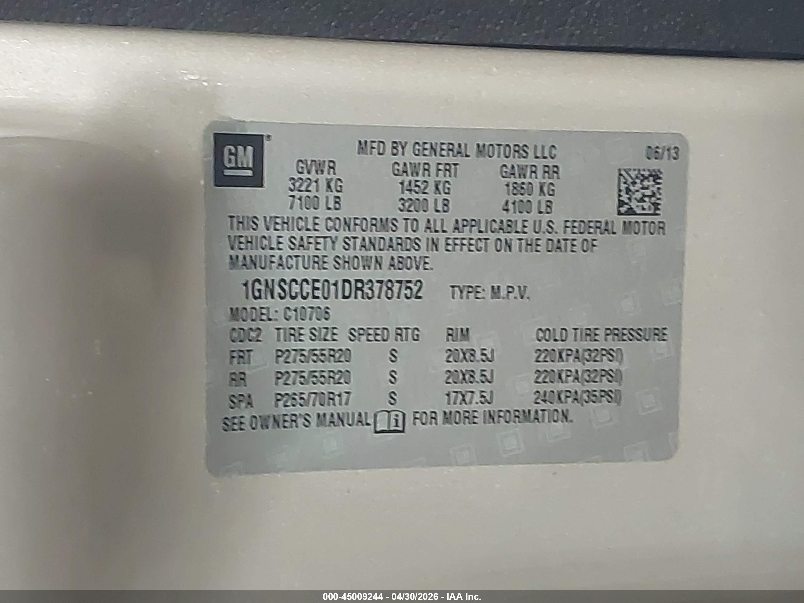 2013 Chevrolet Tahoe Ltz Желто-коричневый vin: 1GNSCCE01DR378752