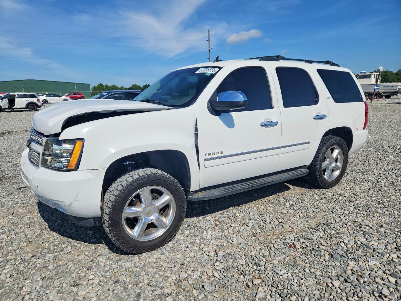 2013 Chevrolet Tahoe C1500 Ltz White vin: 1GNSCCE06DR163707