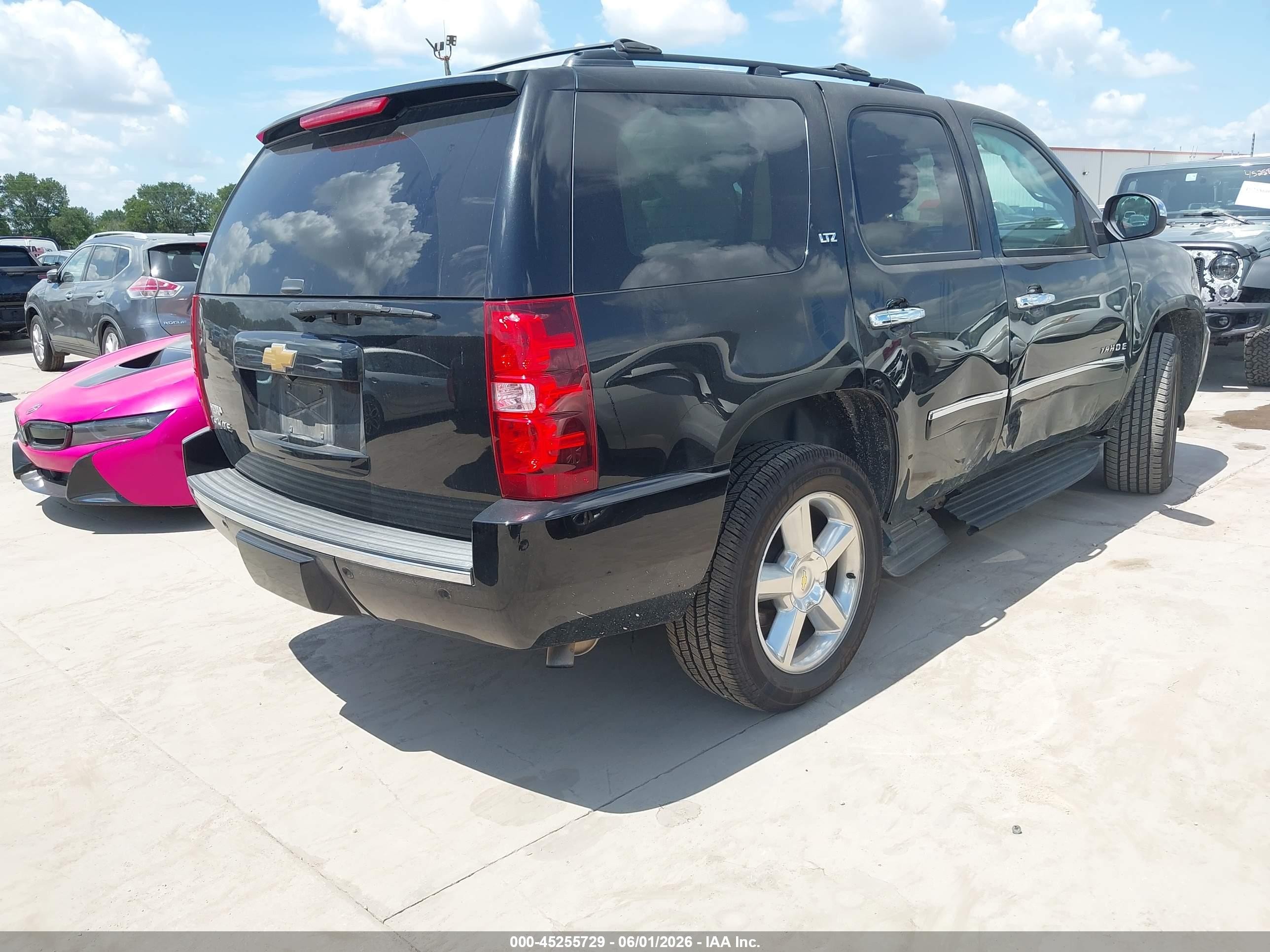 2013 Chevrolet Tahoe Ltz Black vin: 1GNSCCE06DR347819