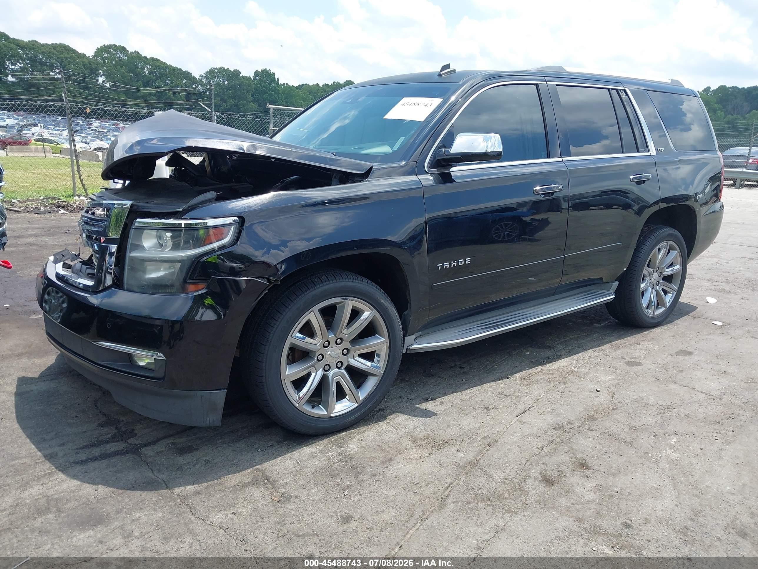 2015 Chevrolet Tahoe Ltz Black vin: 1GNSCCKC1FR246057