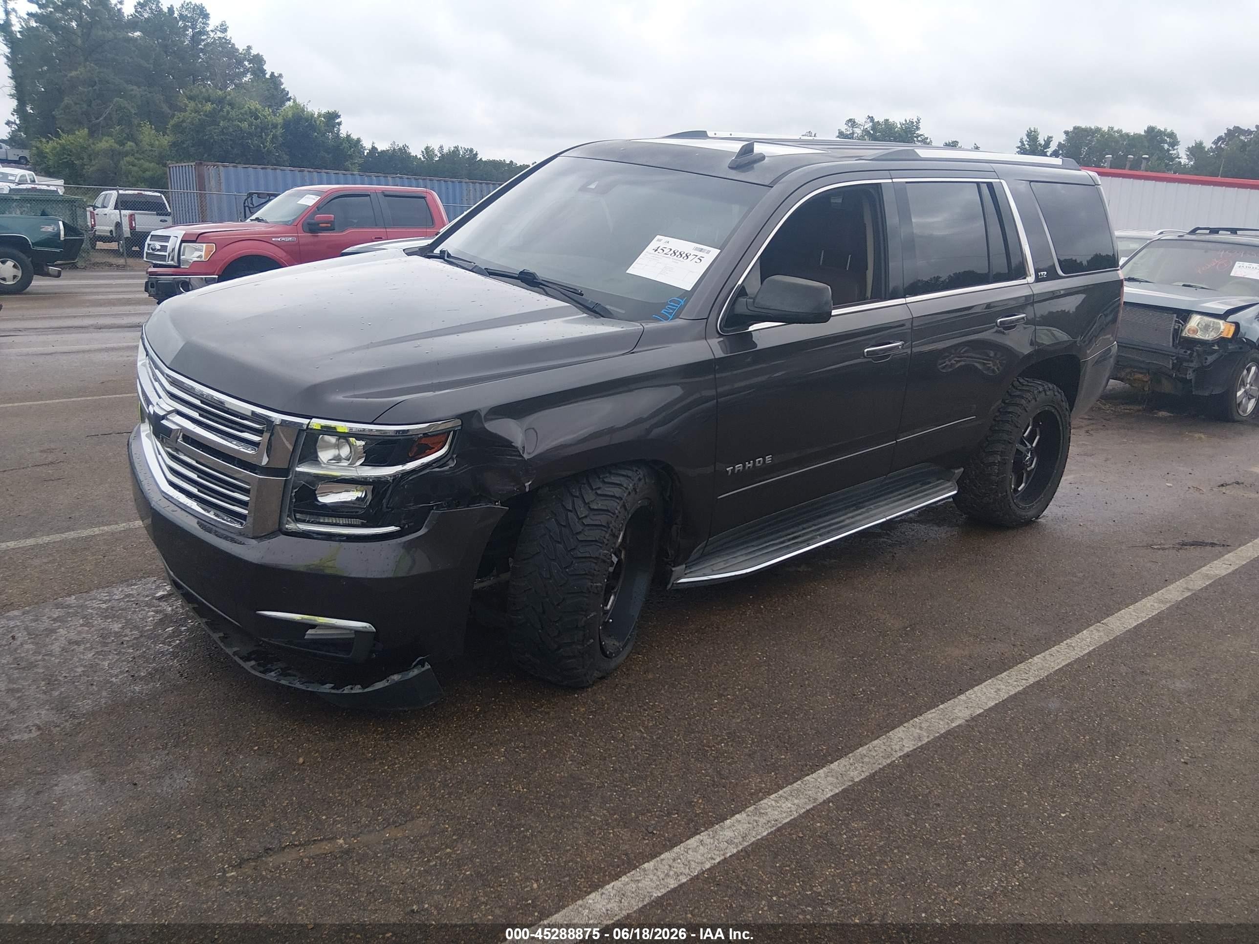 2015 Chevrolet Tahoe Ltz Gray vin: 1GNSCCKC2FR548795