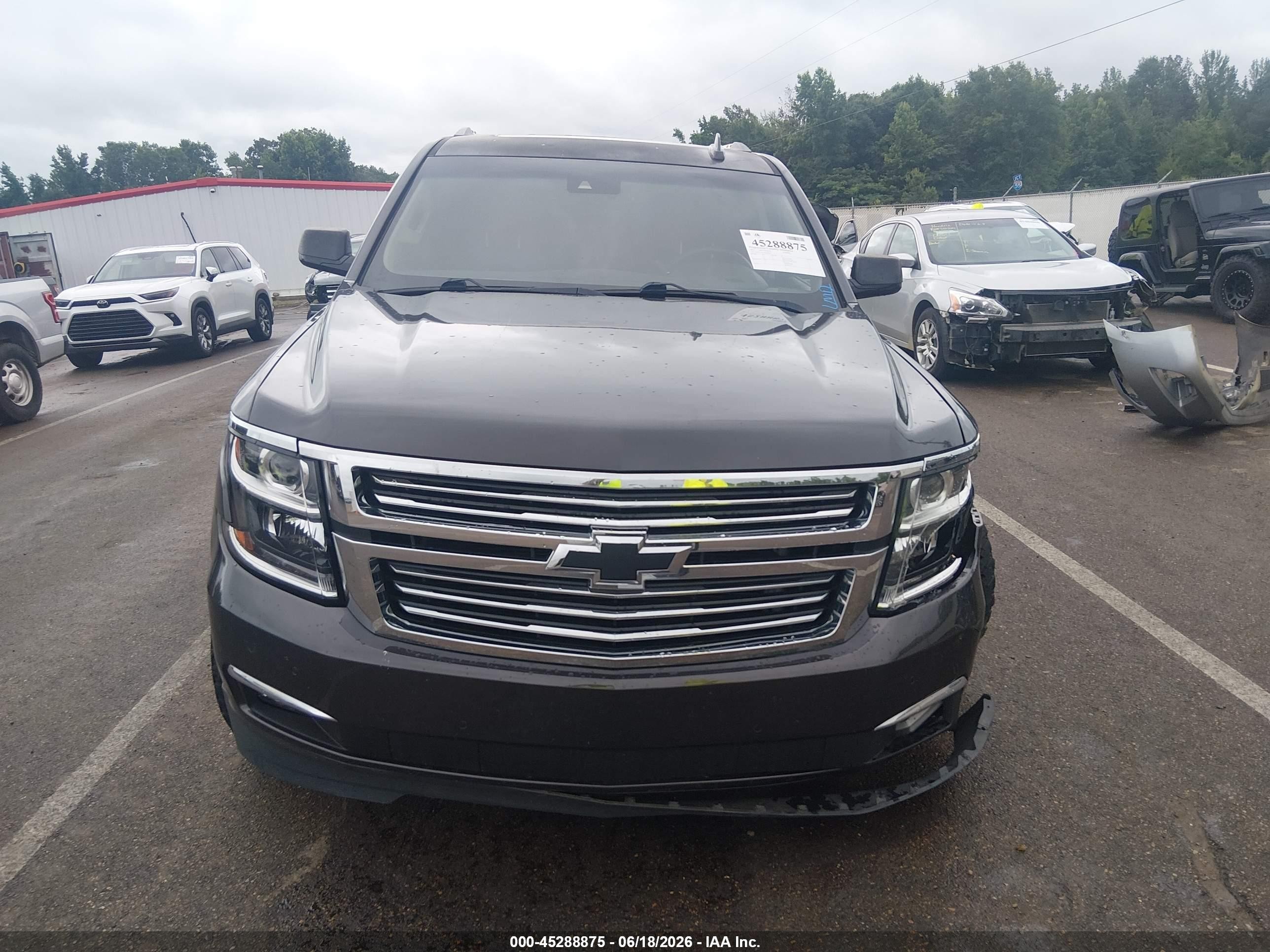 2015 Chevrolet Tahoe Ltz Gray vin: 1GNSCCKC2FR548795
