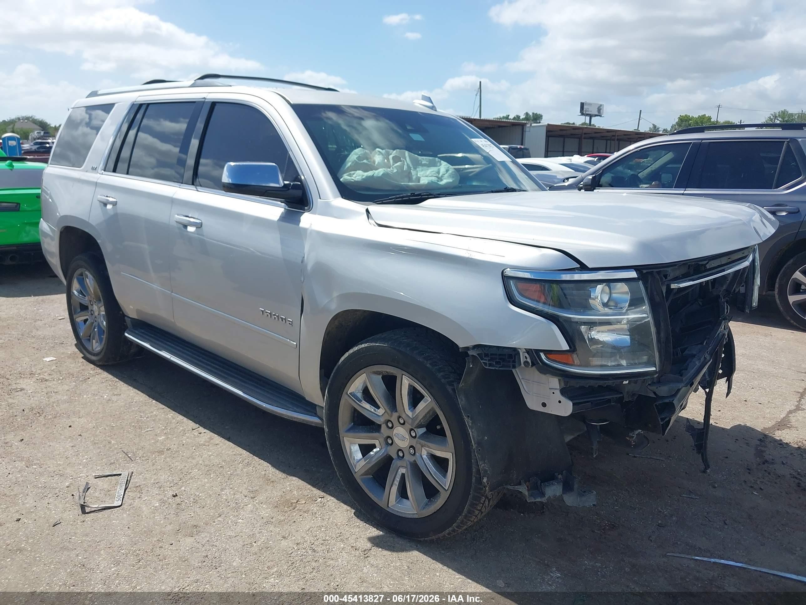 2015 Chevrolet Tahoe Ltz Silver vin: 1GNSCCKC3FR714872