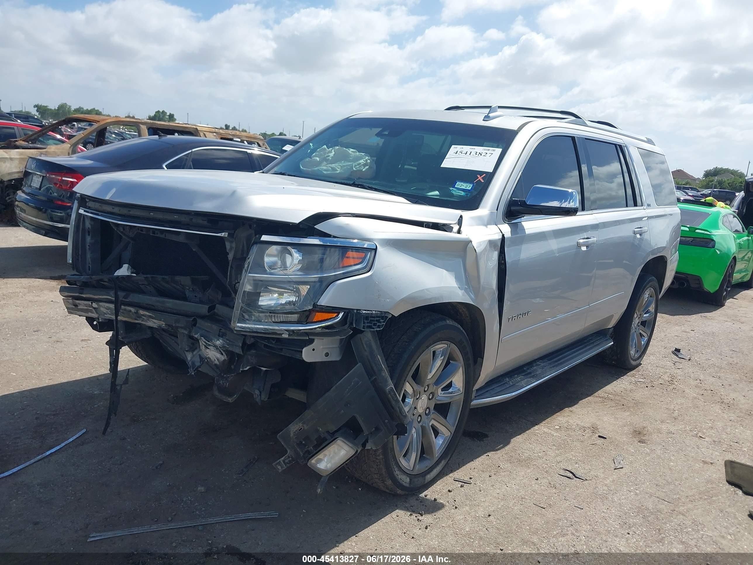 2015 Chevrolet Tahoe Ltz Silver vin: 1GNSCCKC3FR714872