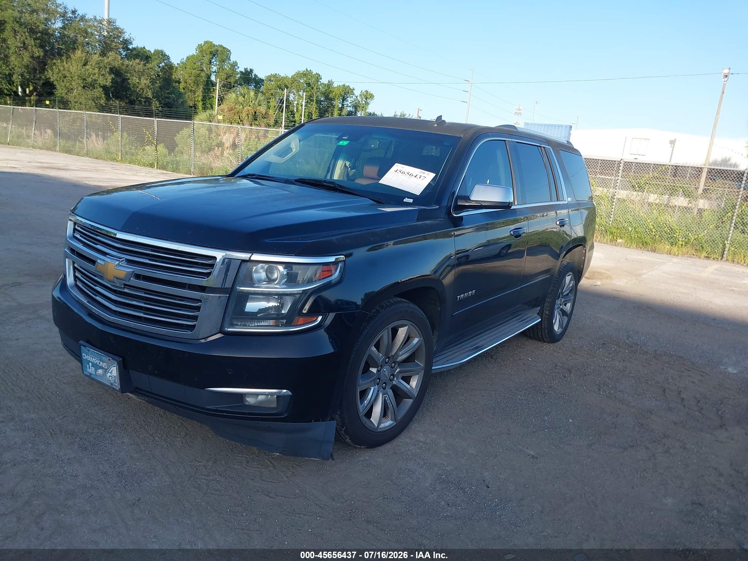 2015 Chevrolet Tahoe Ltz Black vin: 1GNSCCKC5FR271902