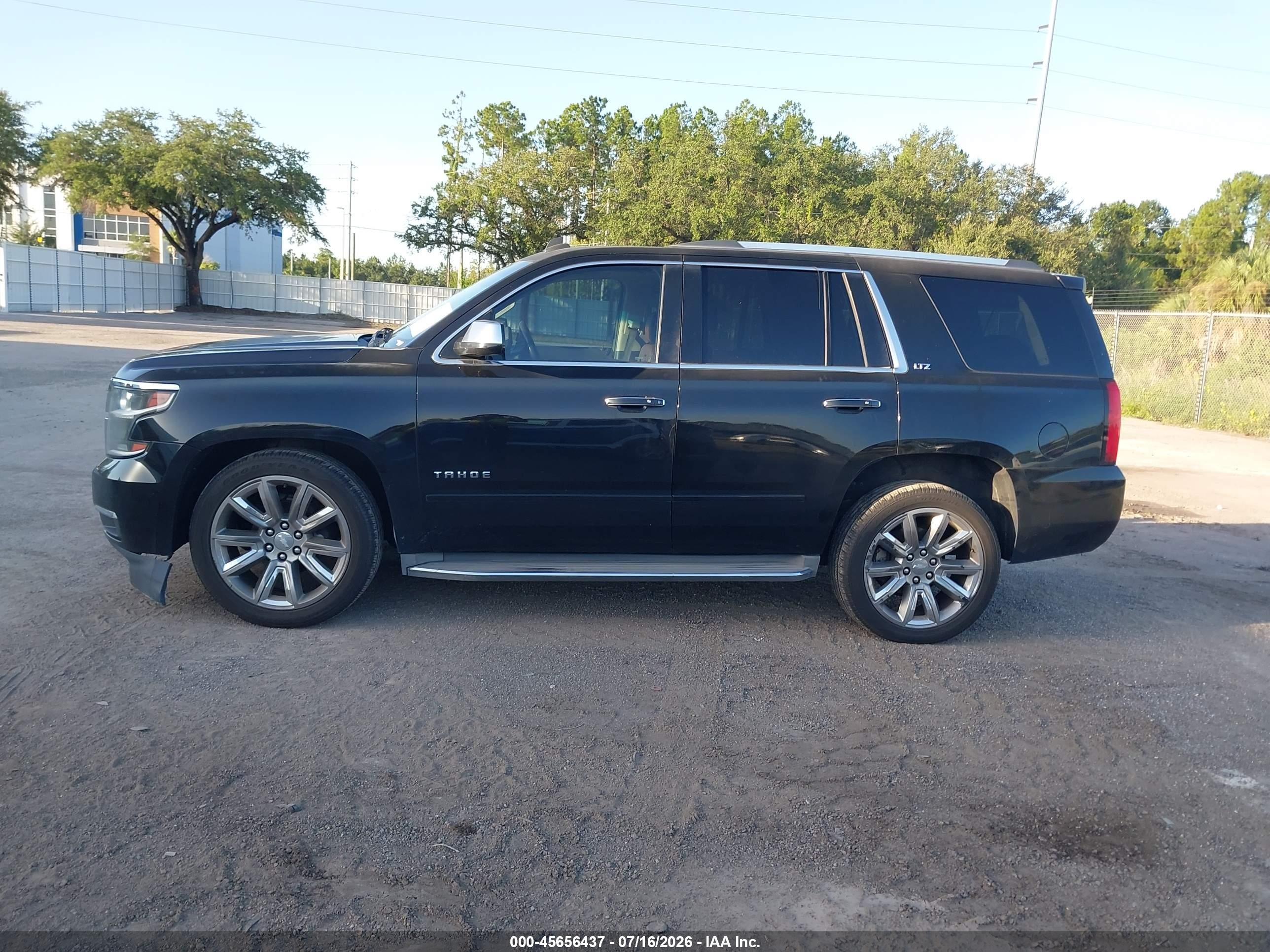2015 Chevrolet Tahoe Ltz Black vin: 1GNSCCKC5FR271902