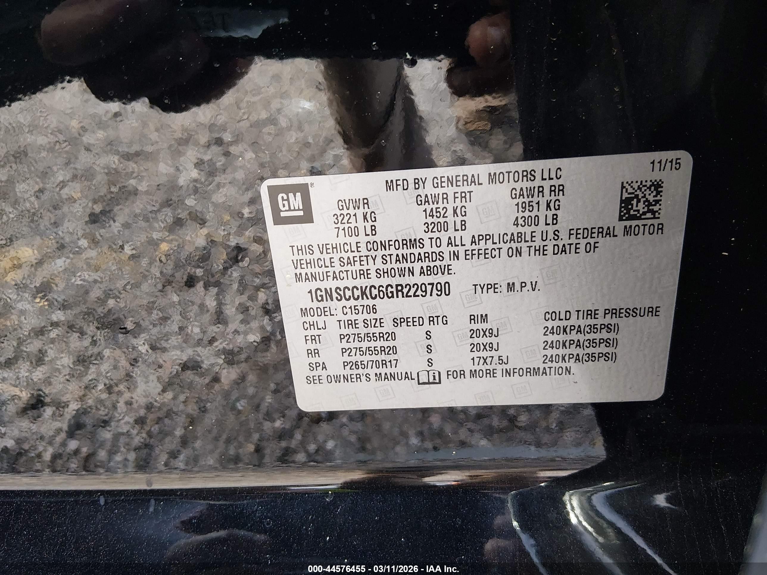 2016 Chevrolet Tahoe Ltz Черный vin: 1GNSCCKC6GR229790