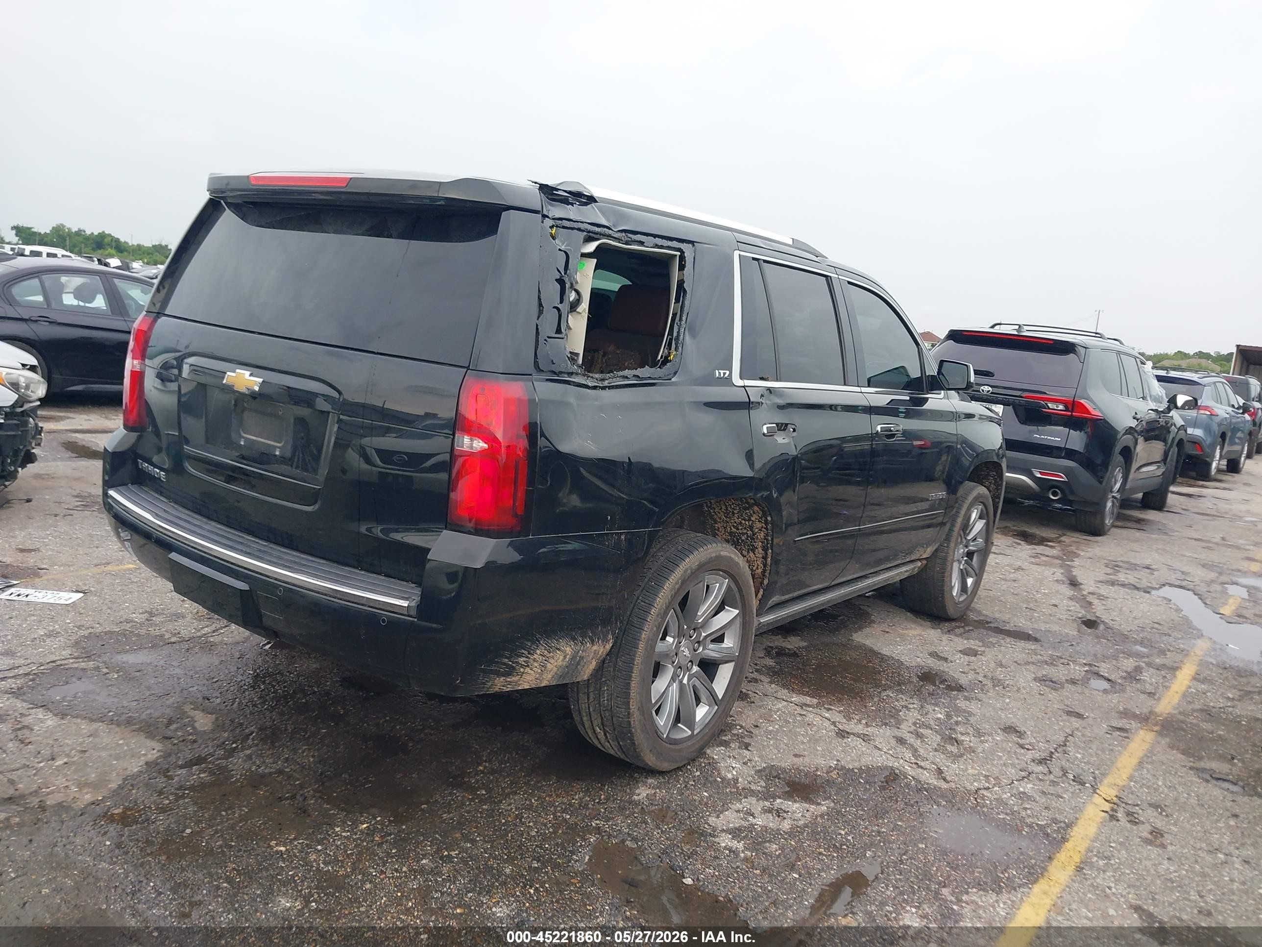 2015 Chevrolet Tahoe Ltz Black vin: 1GNSCCKC9FR153982