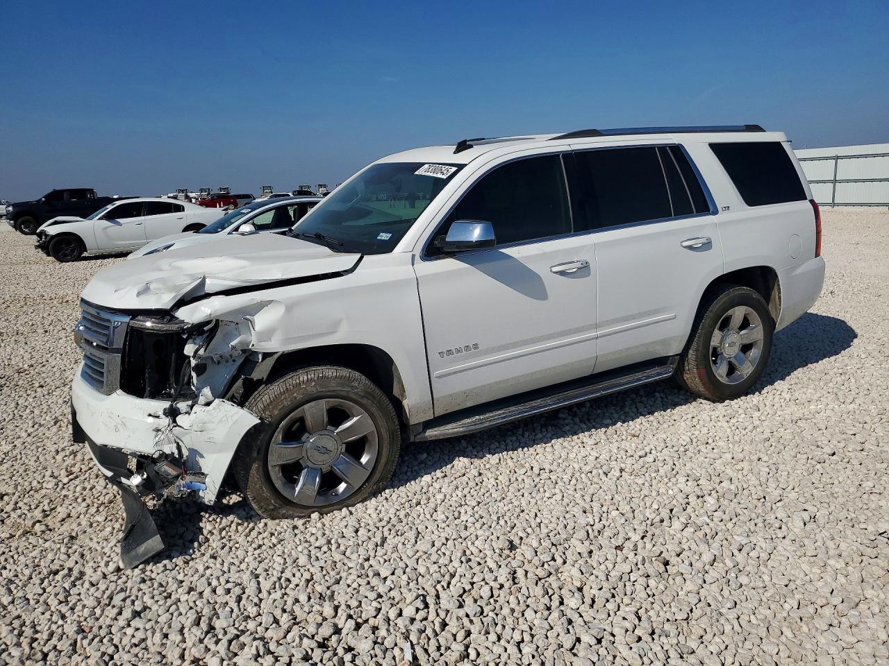 2015 Chevrolet Tahoe C1500 Ltz White vin: 1GNSCCKC9FR217874