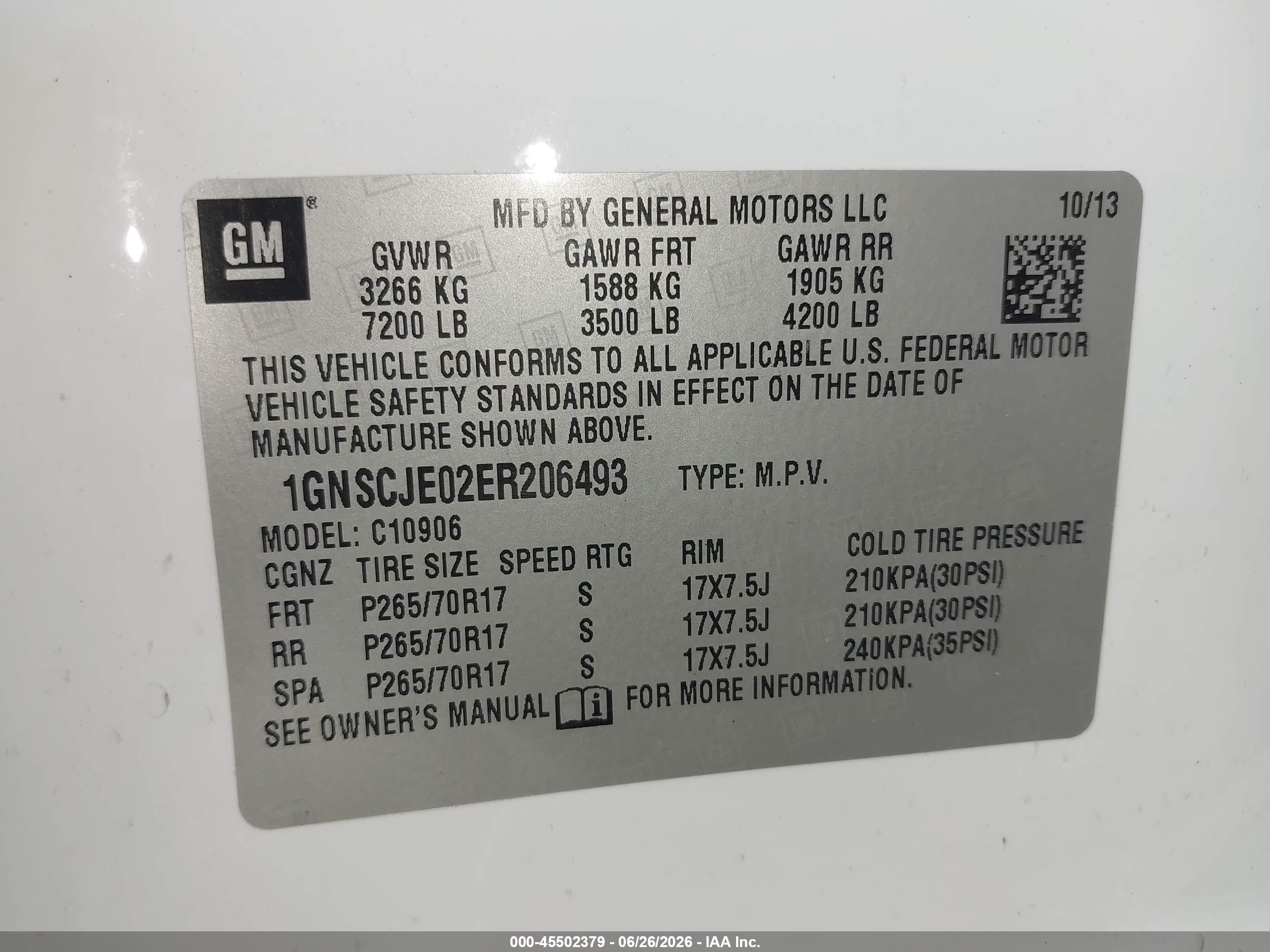 2014 Chevrolet Suburban Lt White vin: 1GNSCJE02ER206493